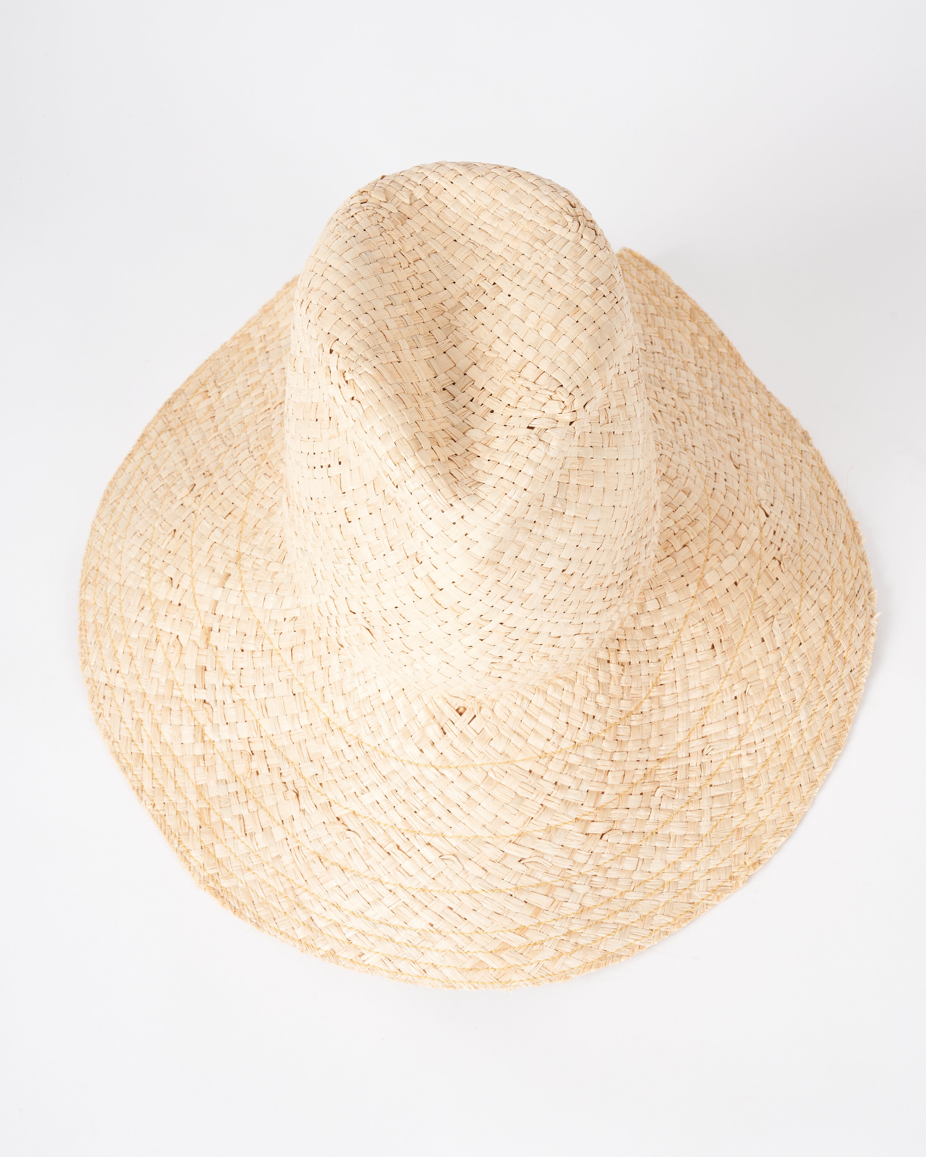 lola hats, commando hat - straw natural / white