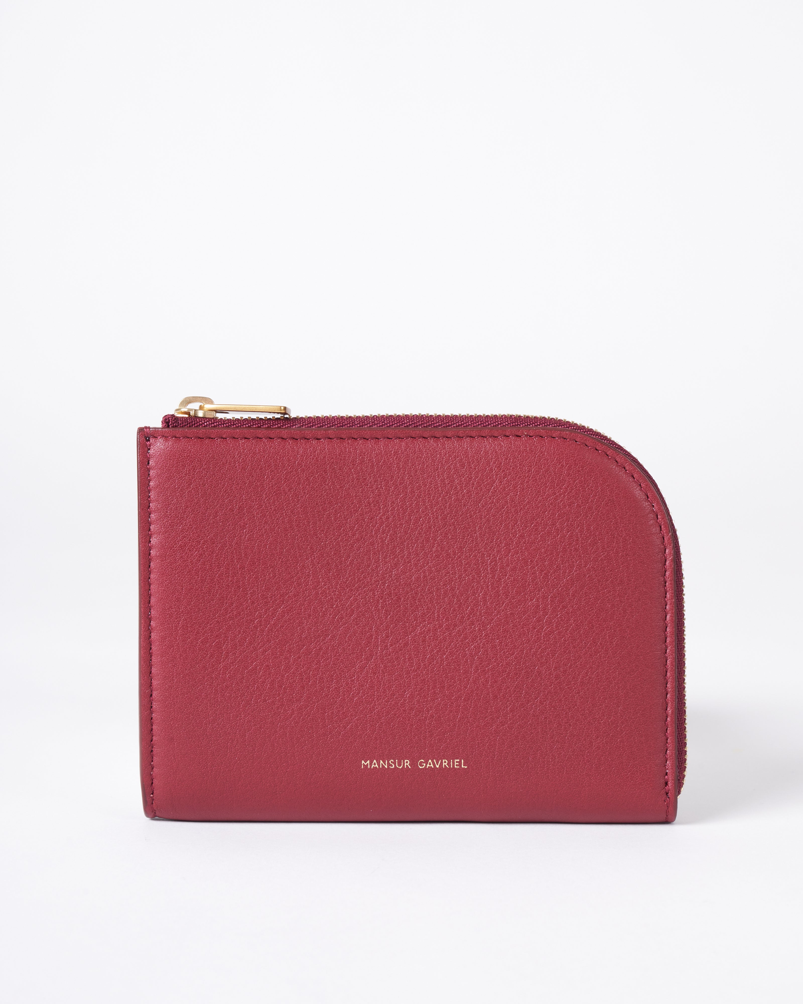 Mansur Gavriel, compact zip wallet - claret