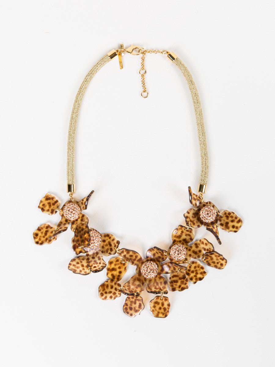 Lele Sadoughi, crystal lily necklace