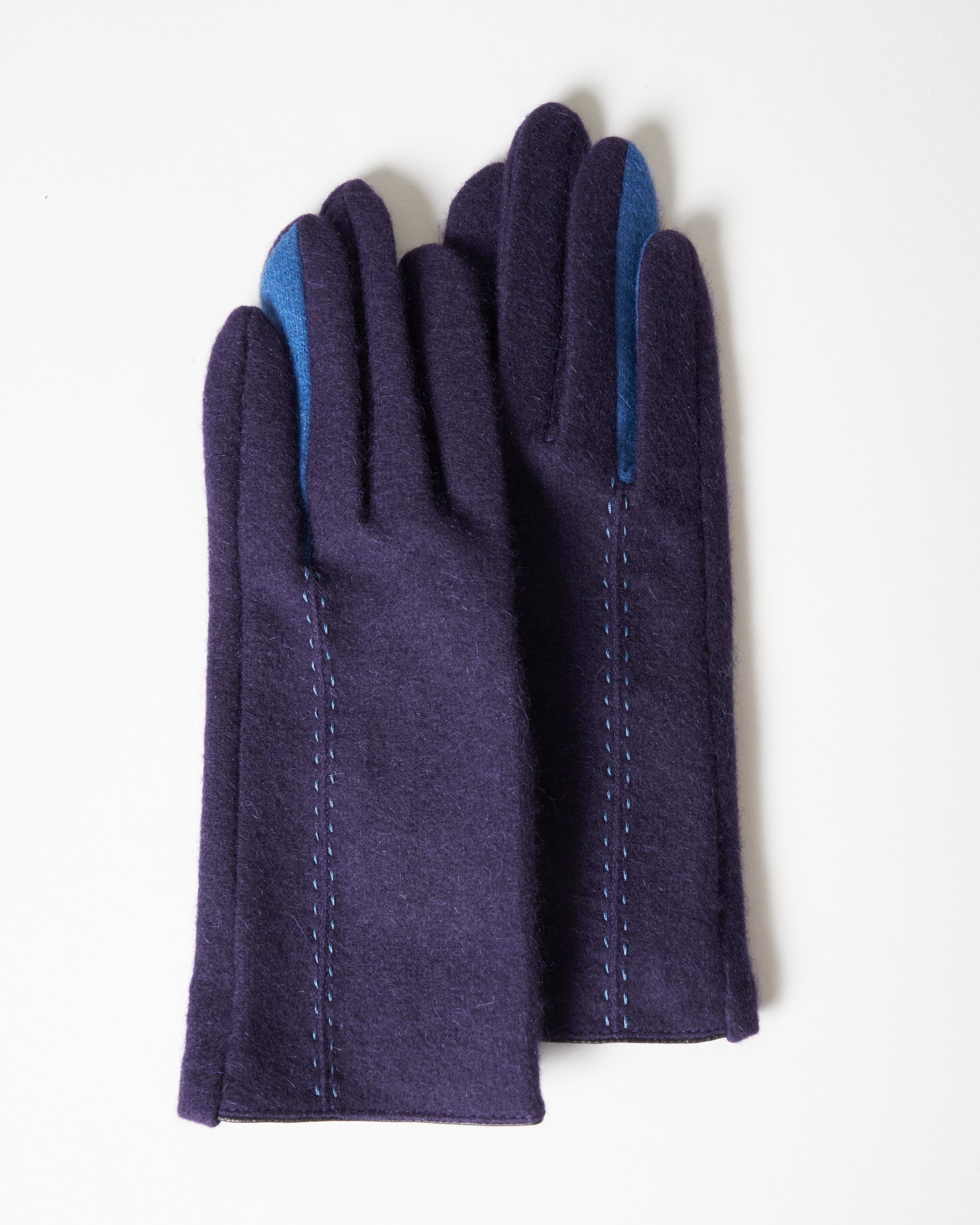 lapero, d'annecy cashmere texting gloves - purple