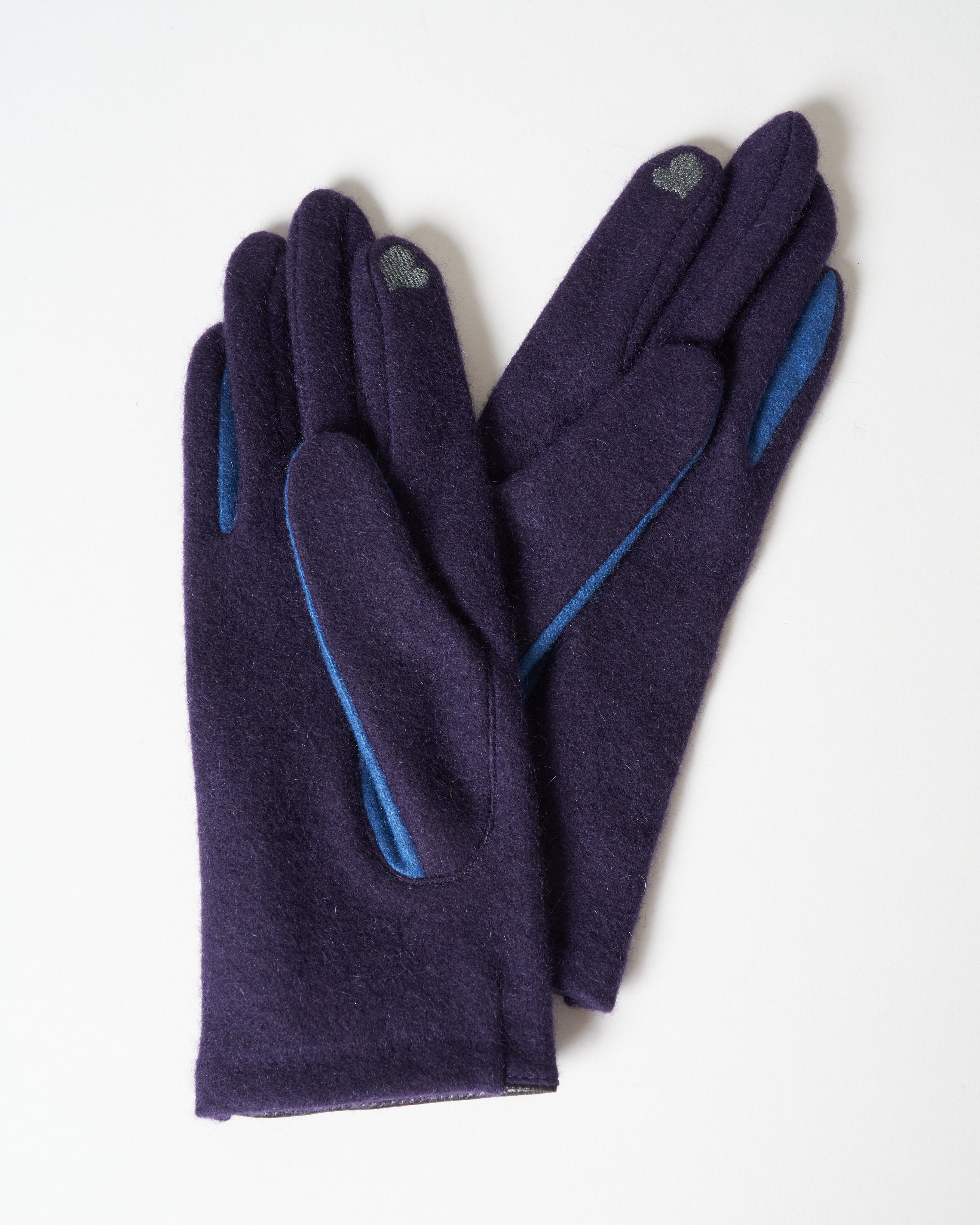 lapero, d'annecy cashmere texting gloves - purple