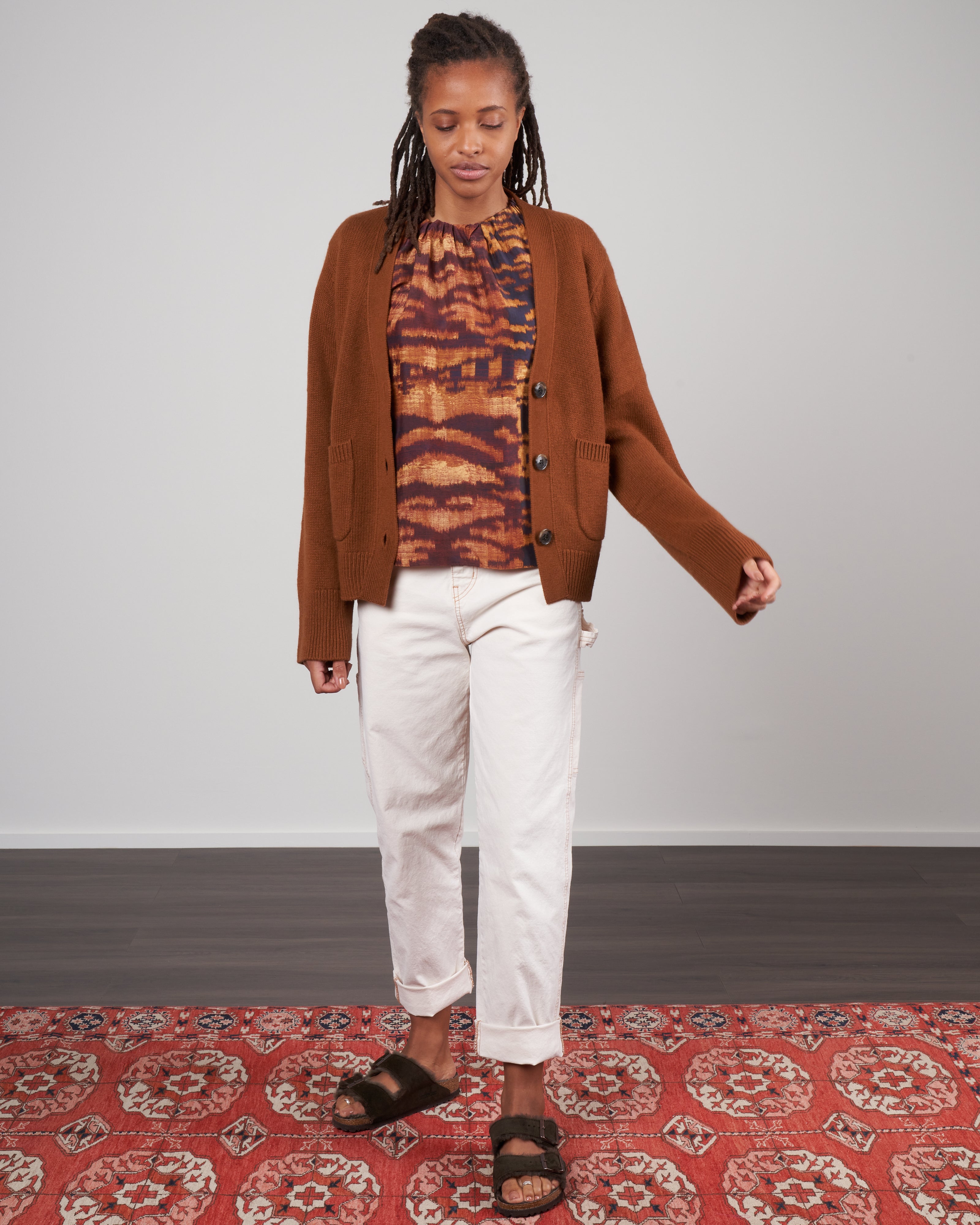 lisa yang, danni cardigan - cinnamon