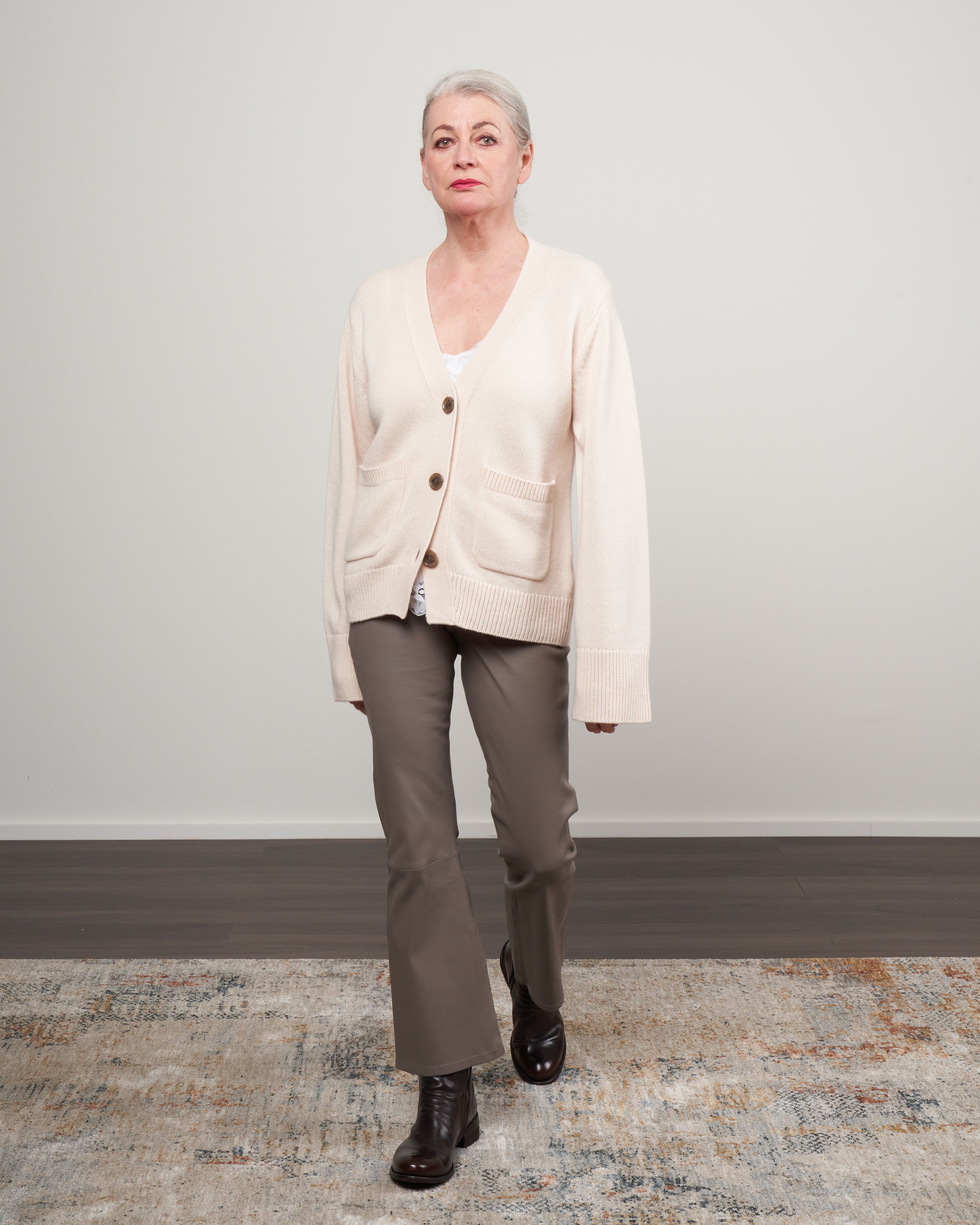 lisa yang, danni cardigan - pearl