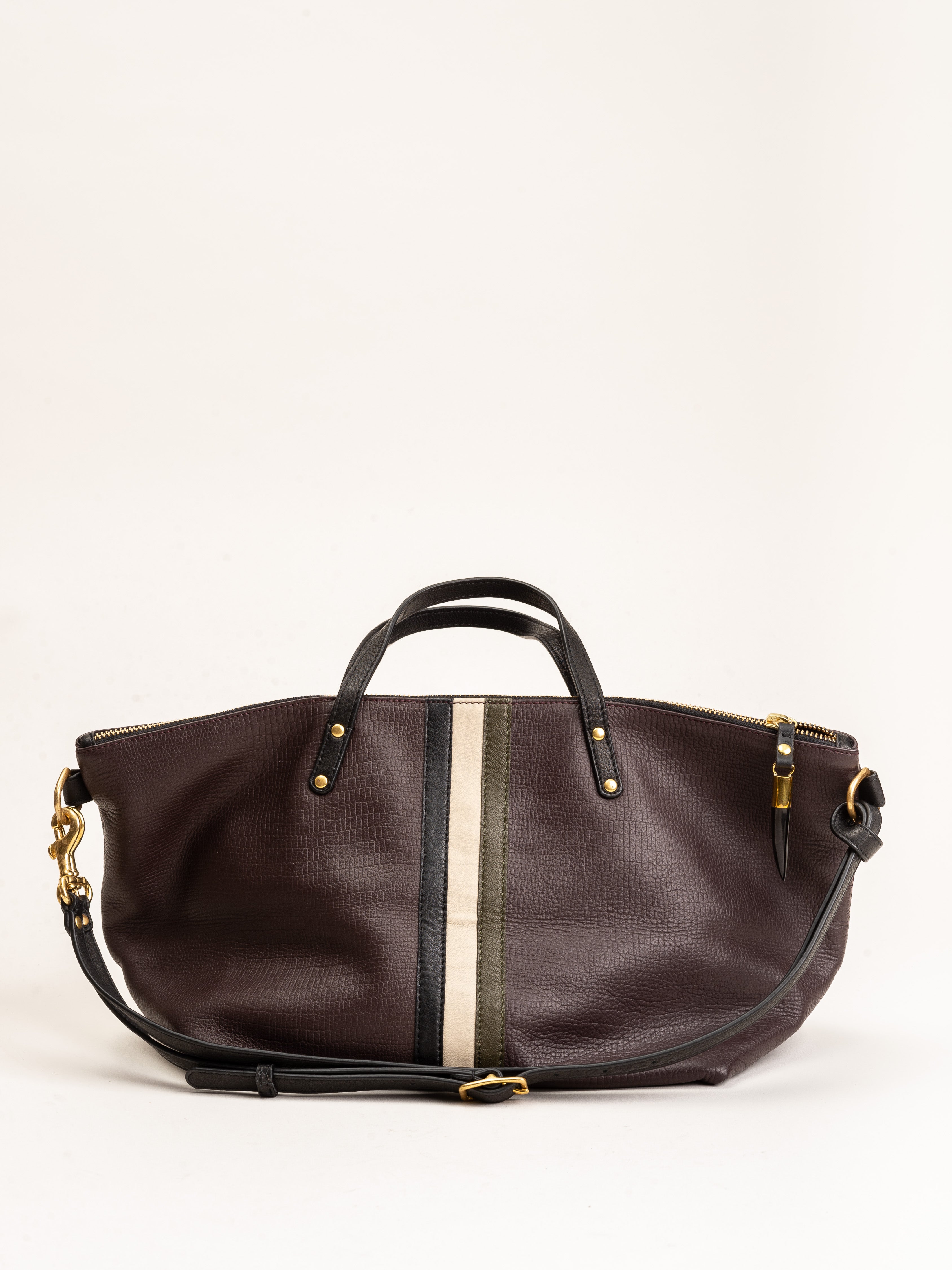 kempton and co, devon holdall - oxblood & petite lizard