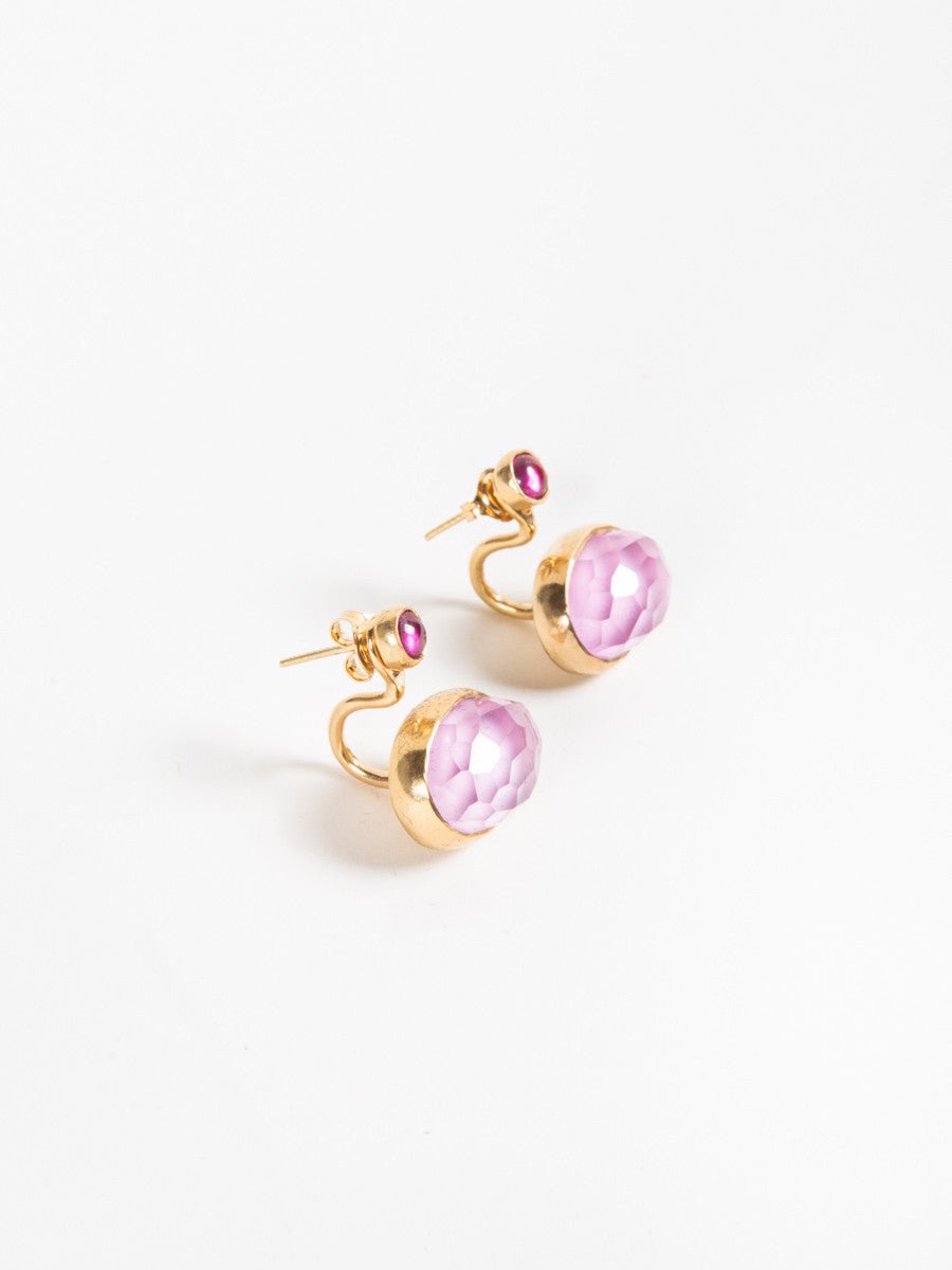 katerina makriyianni, double ruby earrings