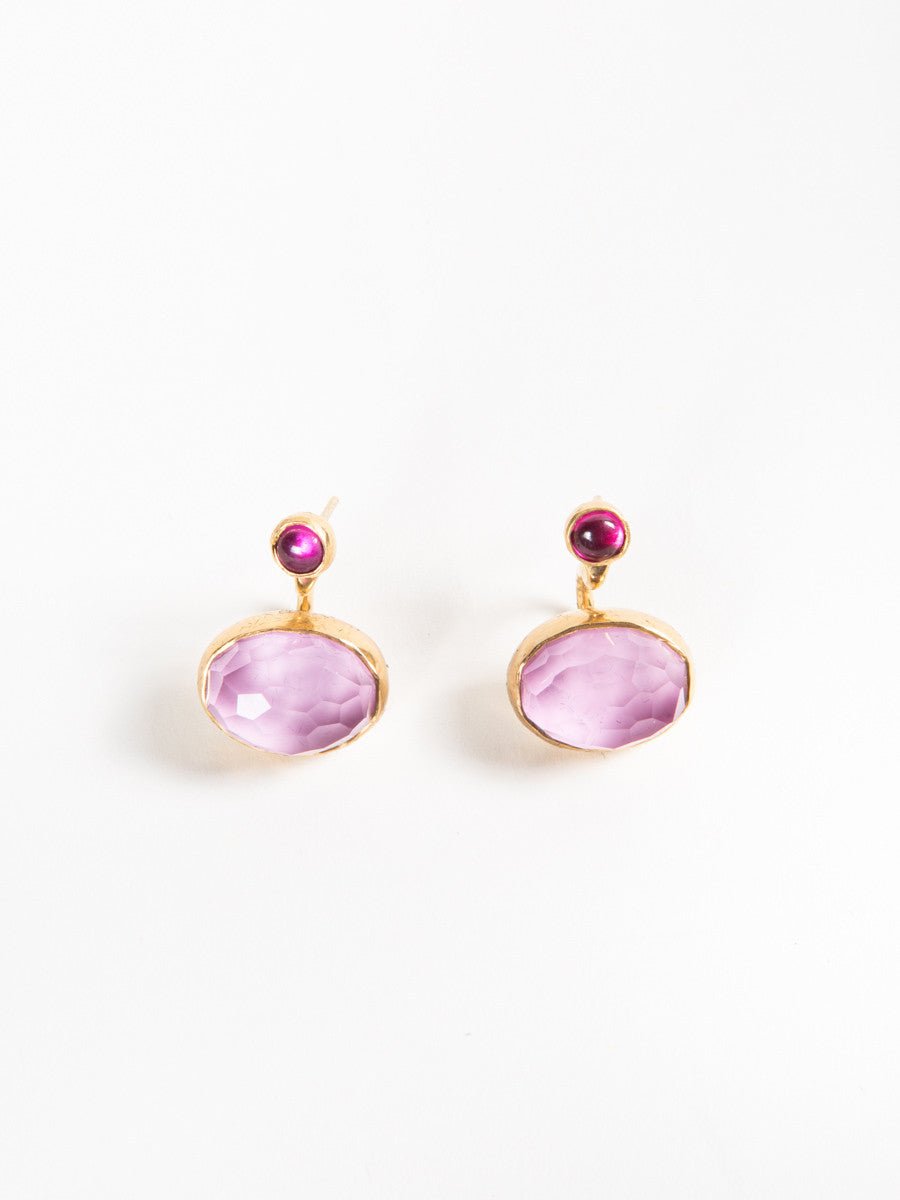 katerina makriyianni, double ruby earrings