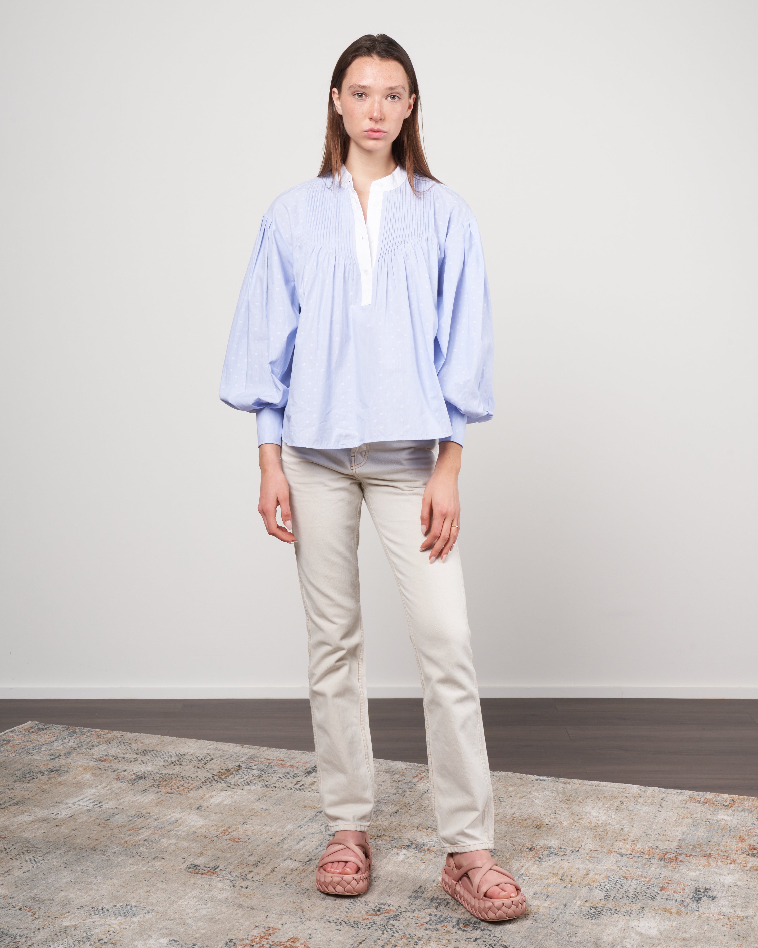 Lee Mathews, emmie blouse - sky