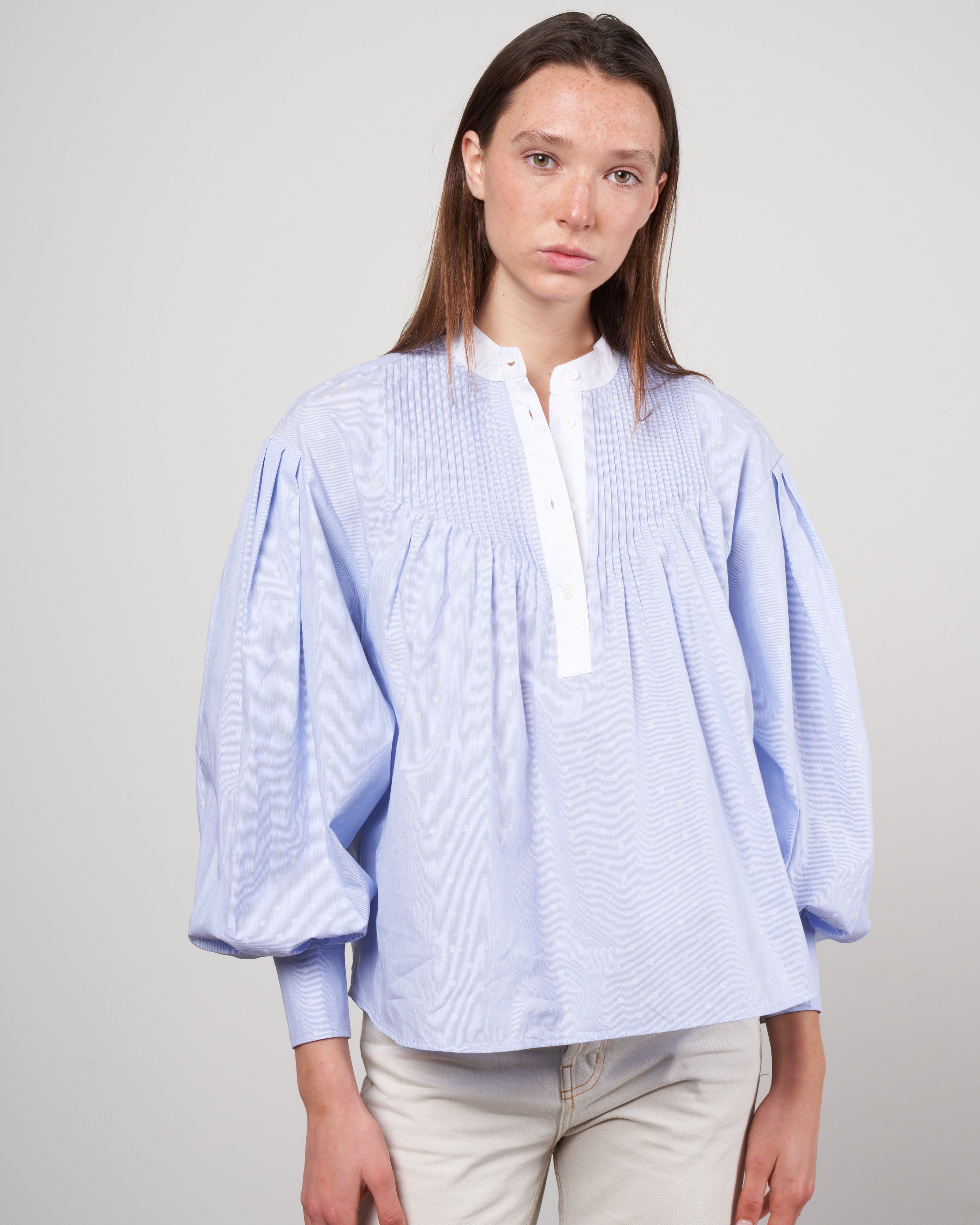 Lee Mathews, emmie blouse - sky