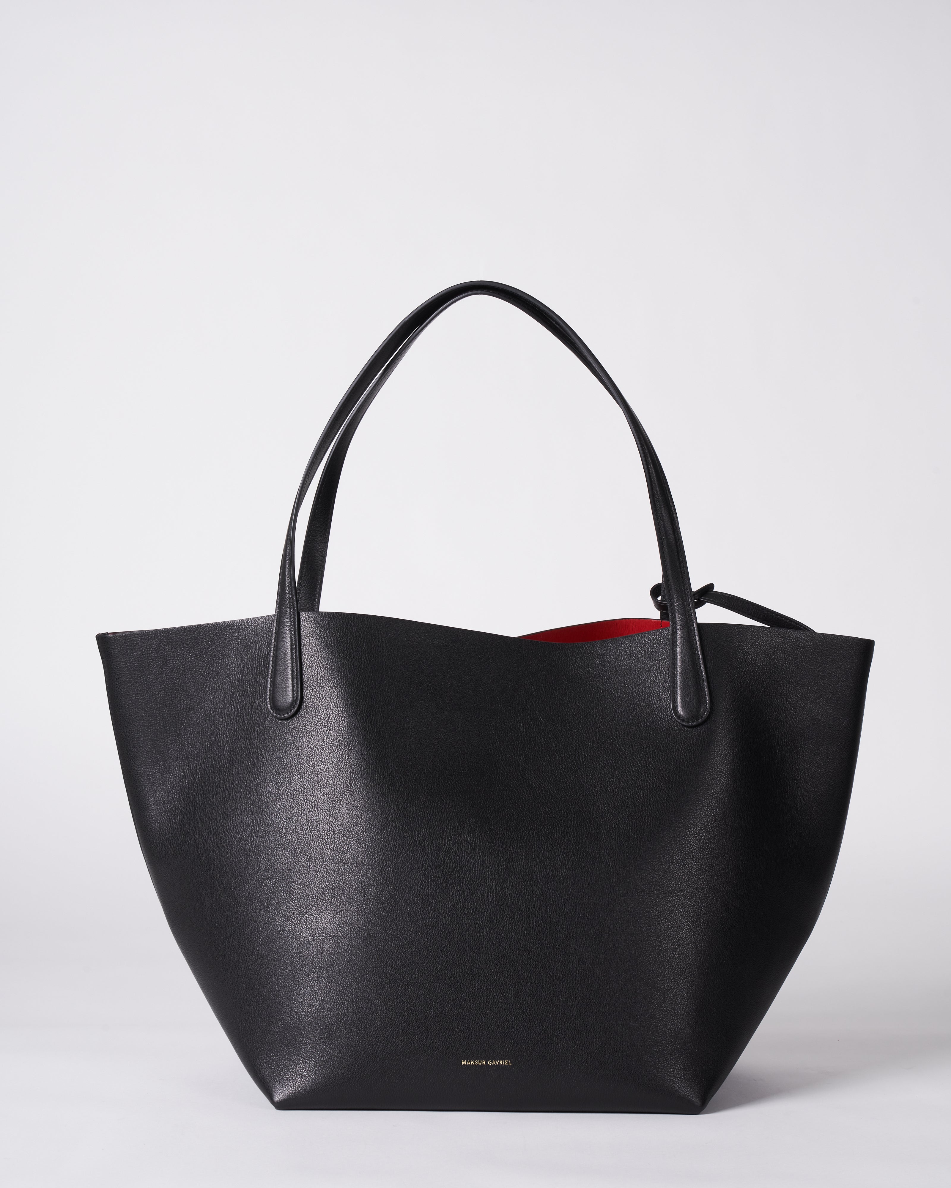 Mansur Gavriel, everyday soft tote - black/flamma