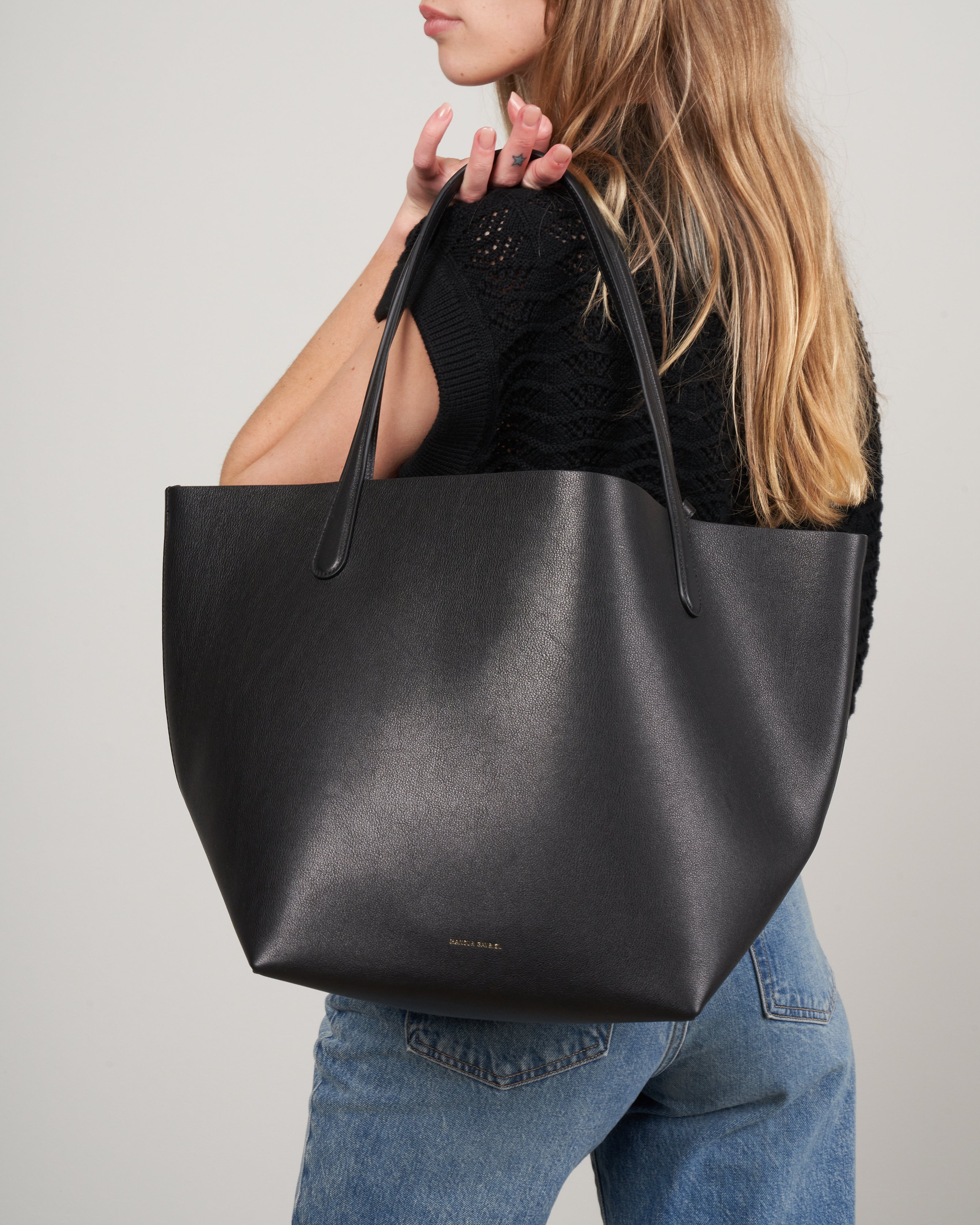 Mansur Gavriel, everyday soft tote - black/flamma