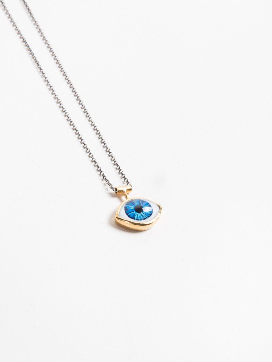 katerina makriyianni, evil eye necklace