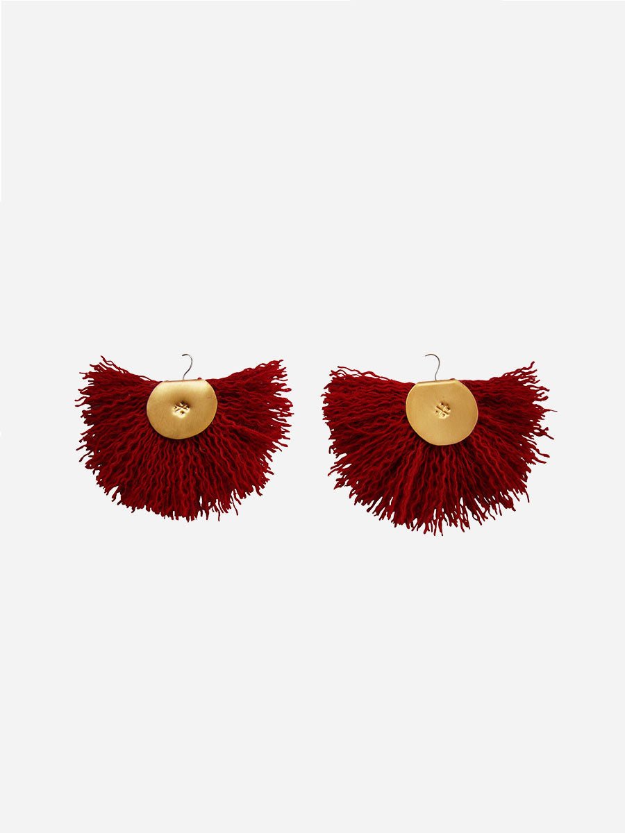 katerina makriyianni, fan earrings