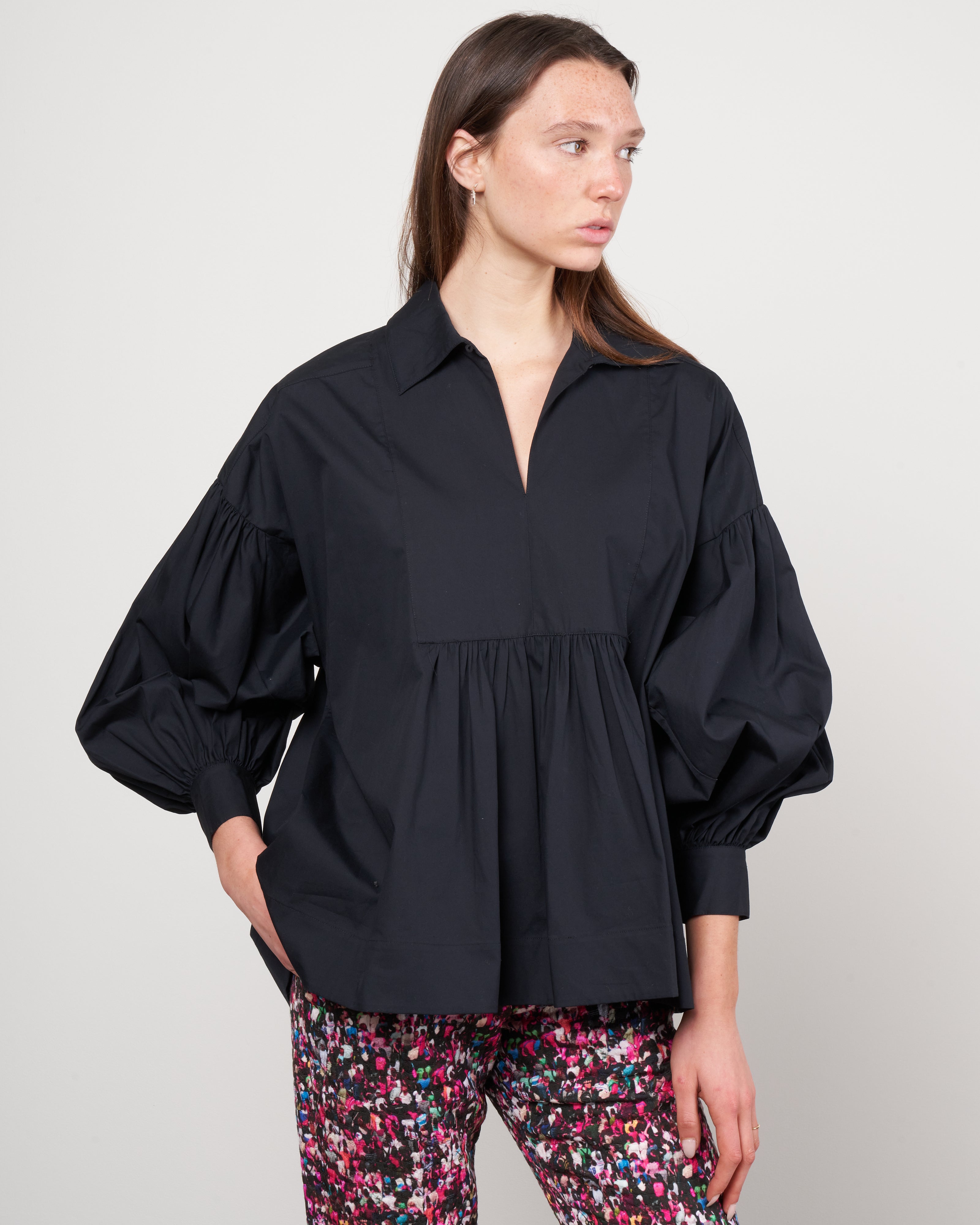 Lee Mathews, frankie bib top - black