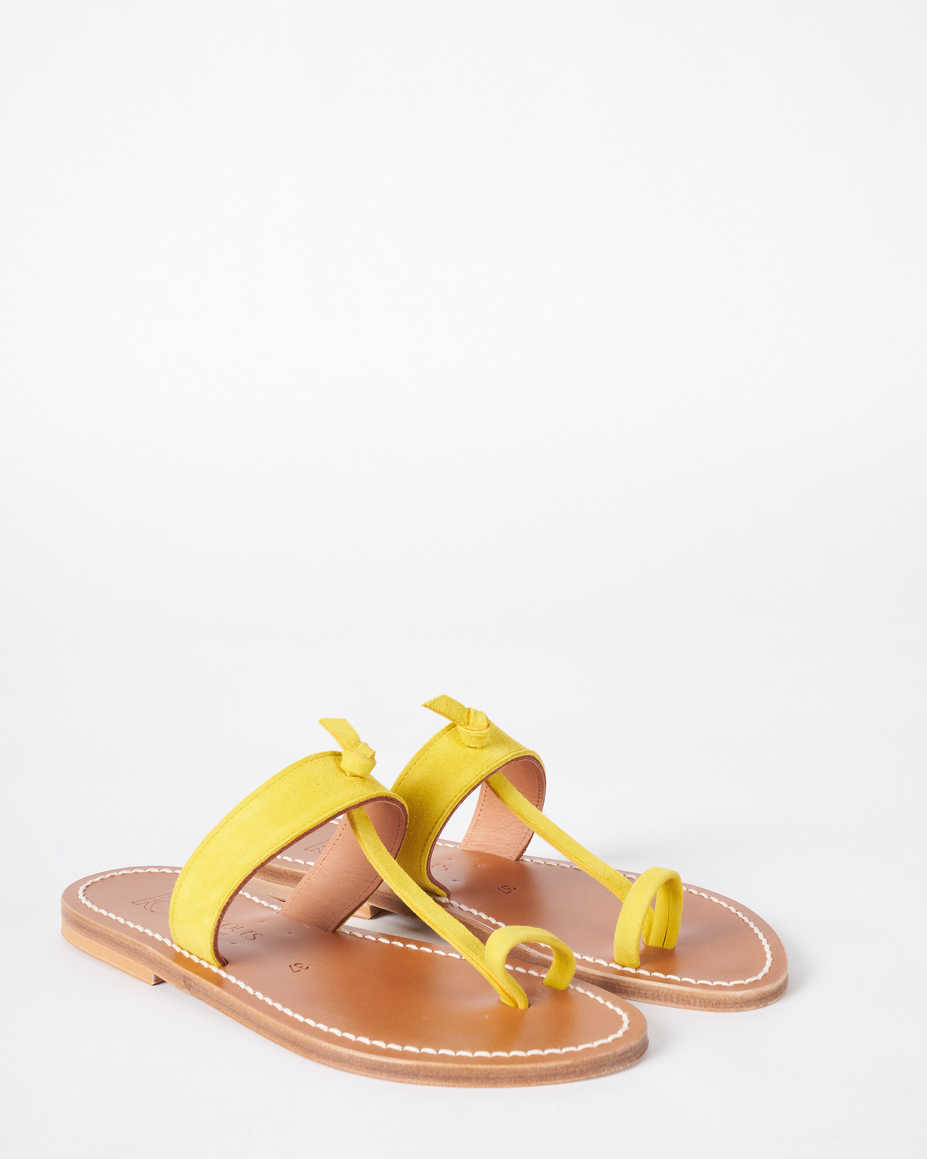 k jacques, ganges single band t strap - neon yellow