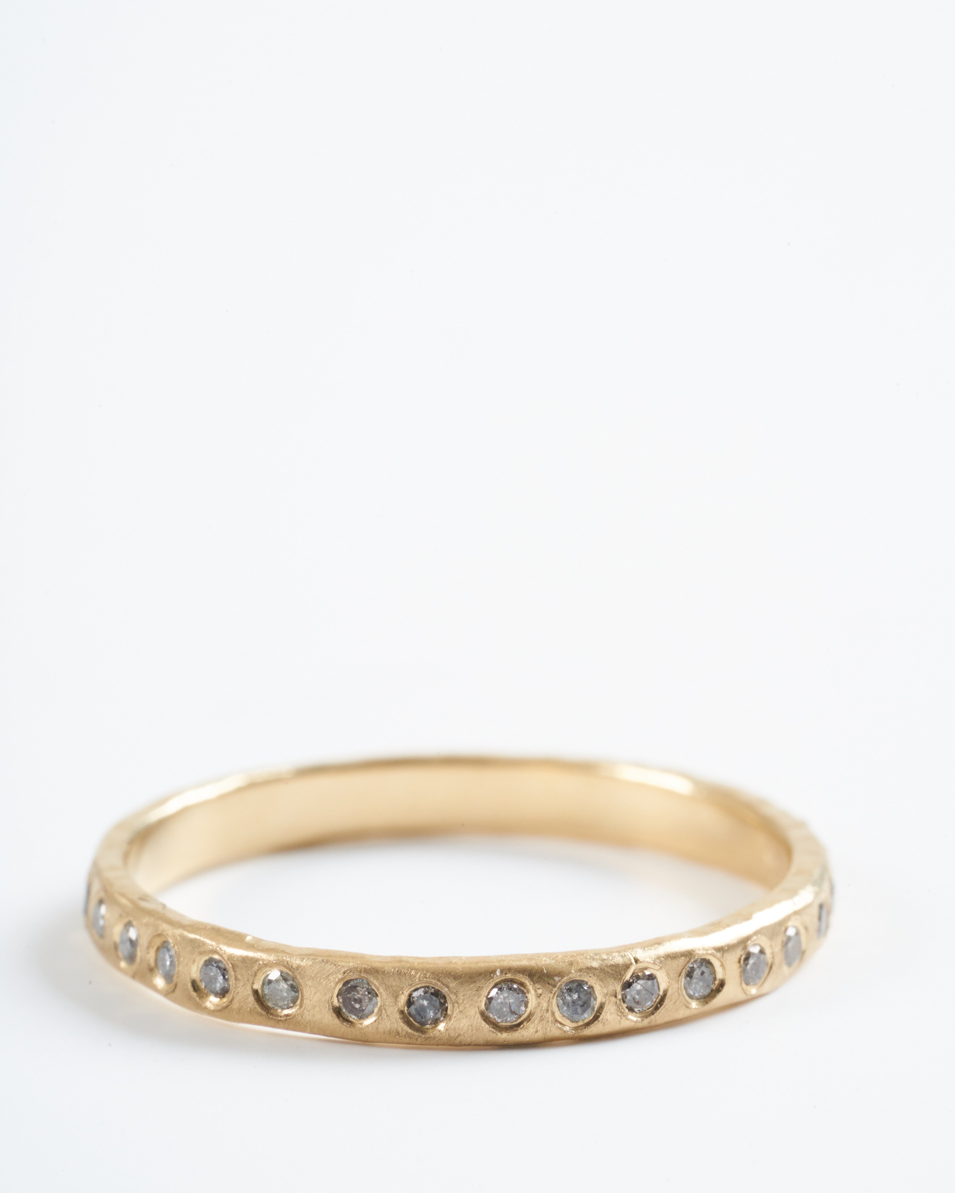 lio and linn, gray diamond eternity band - gold