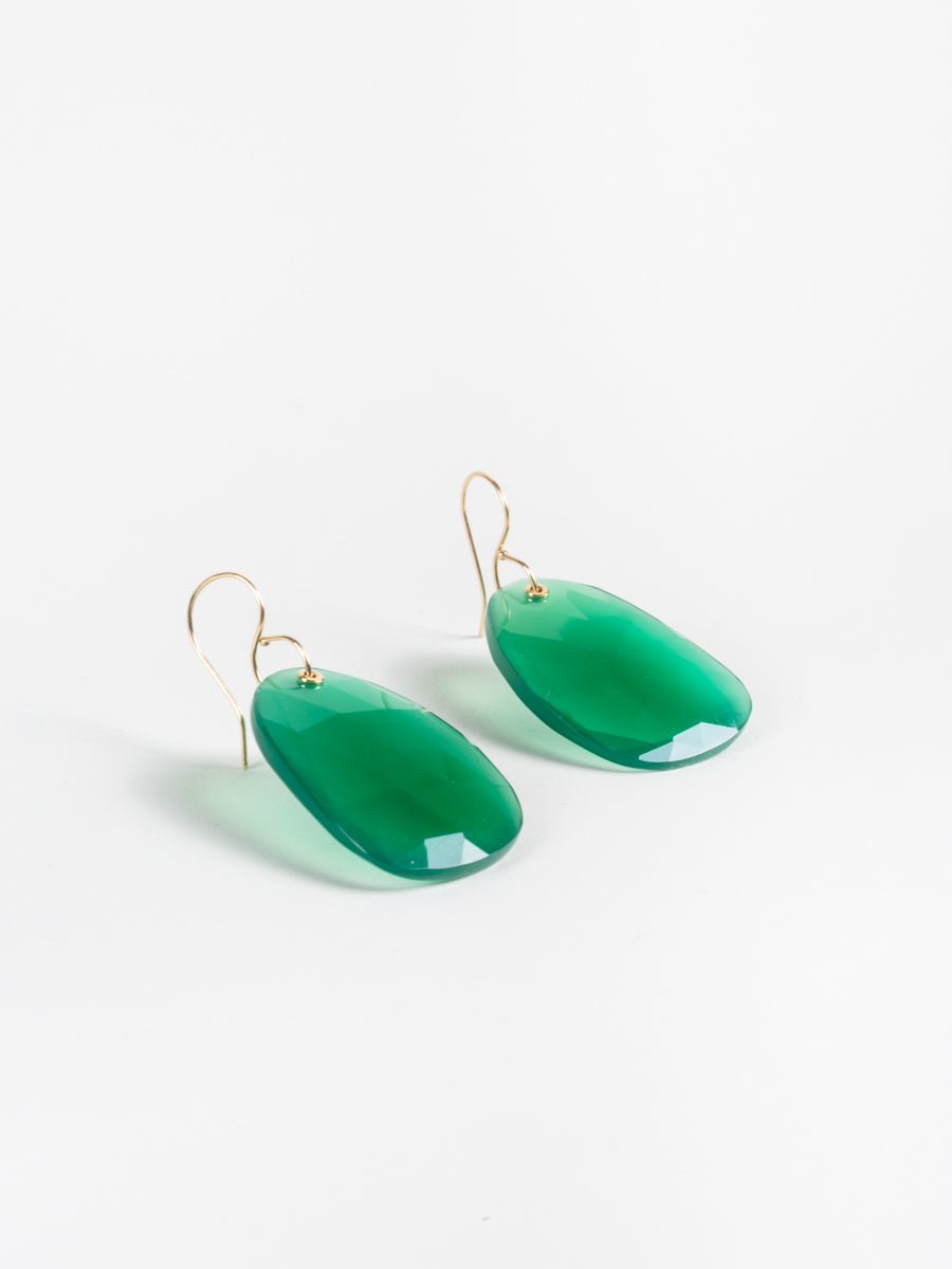 jamie joseph, green onyx earrings