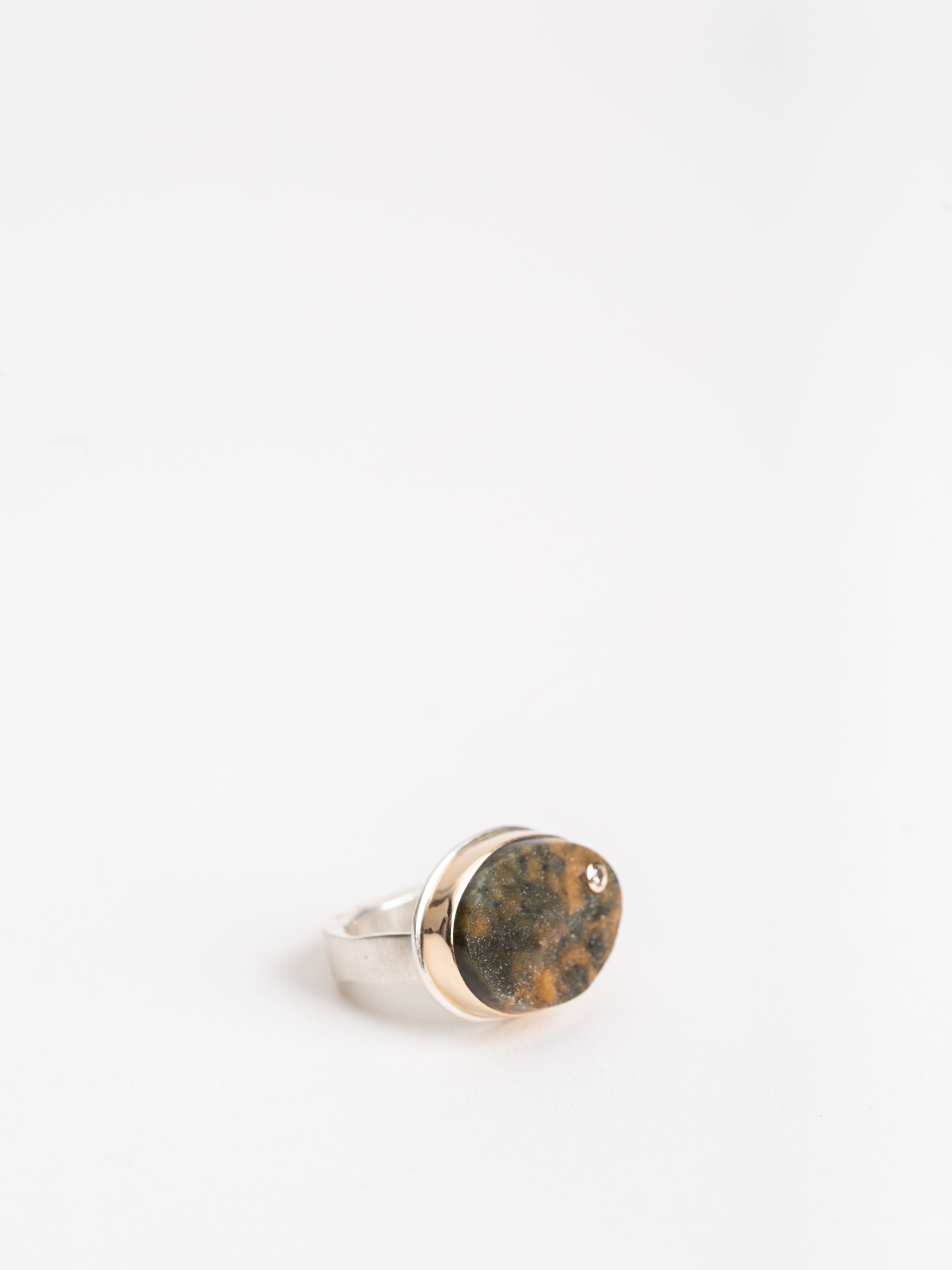 jamie joseph, green turkish druzy ring