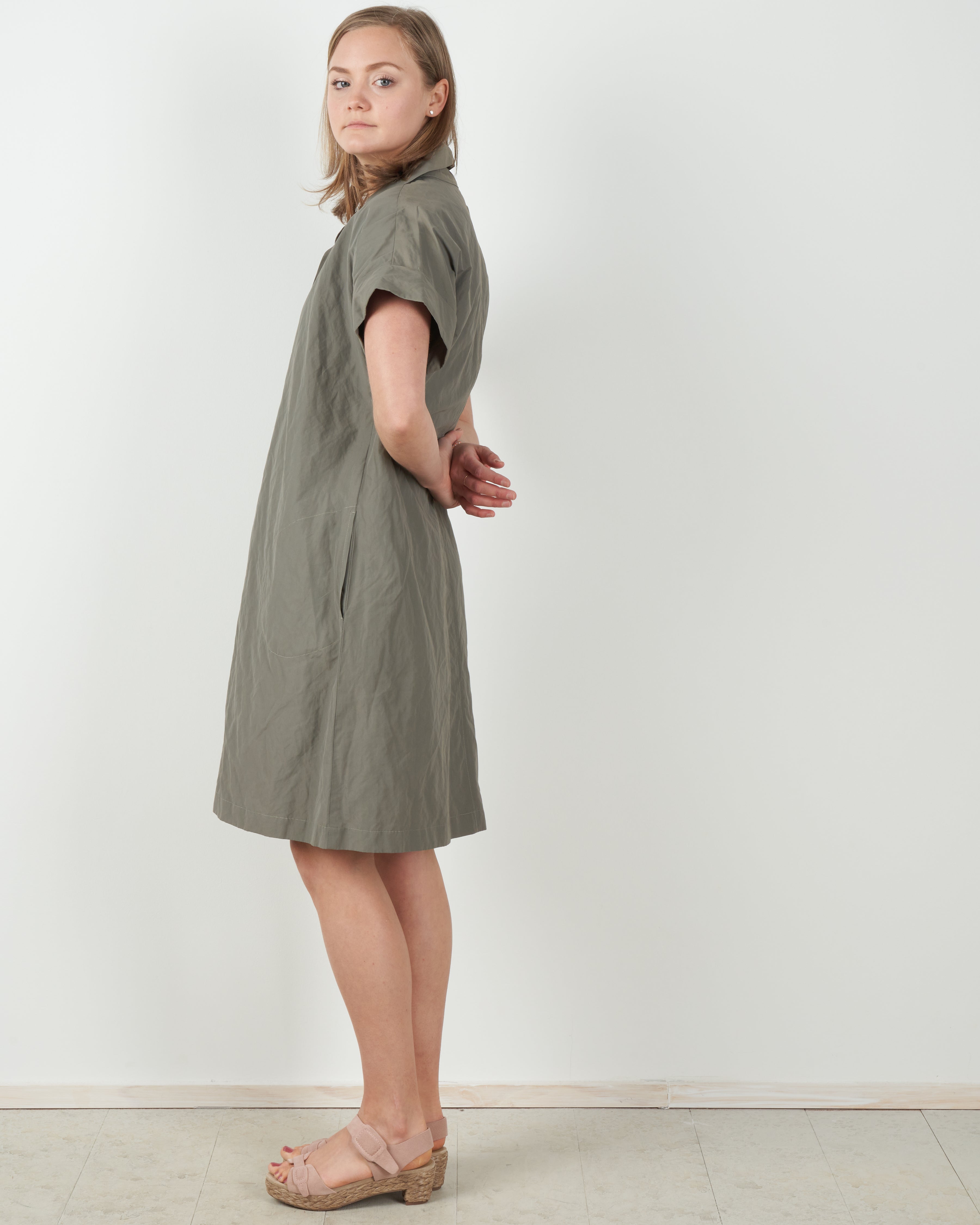 Kal Rieman, kimono dress - olive