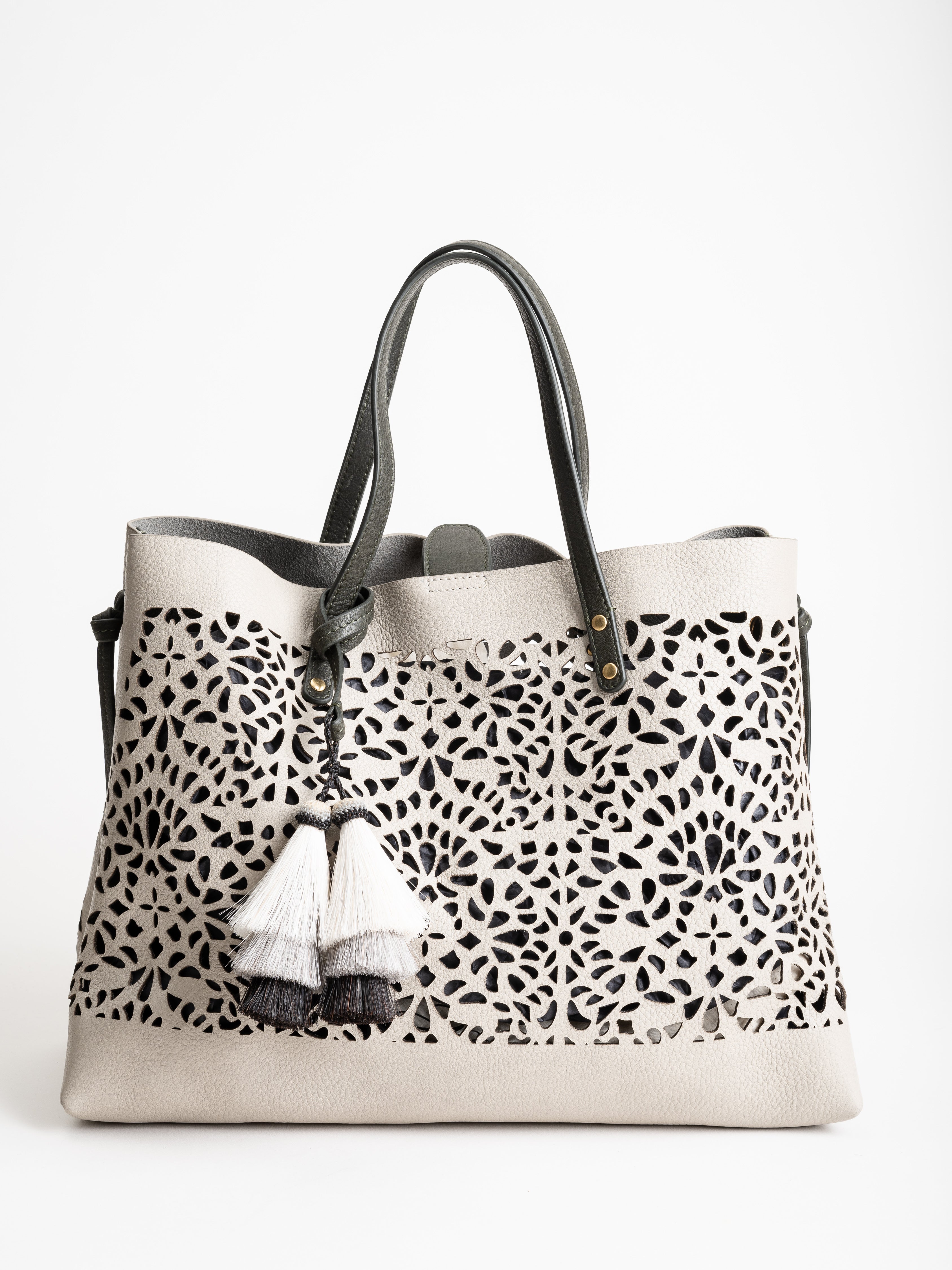 kempton and co, kingsbridge tote - cutout leather