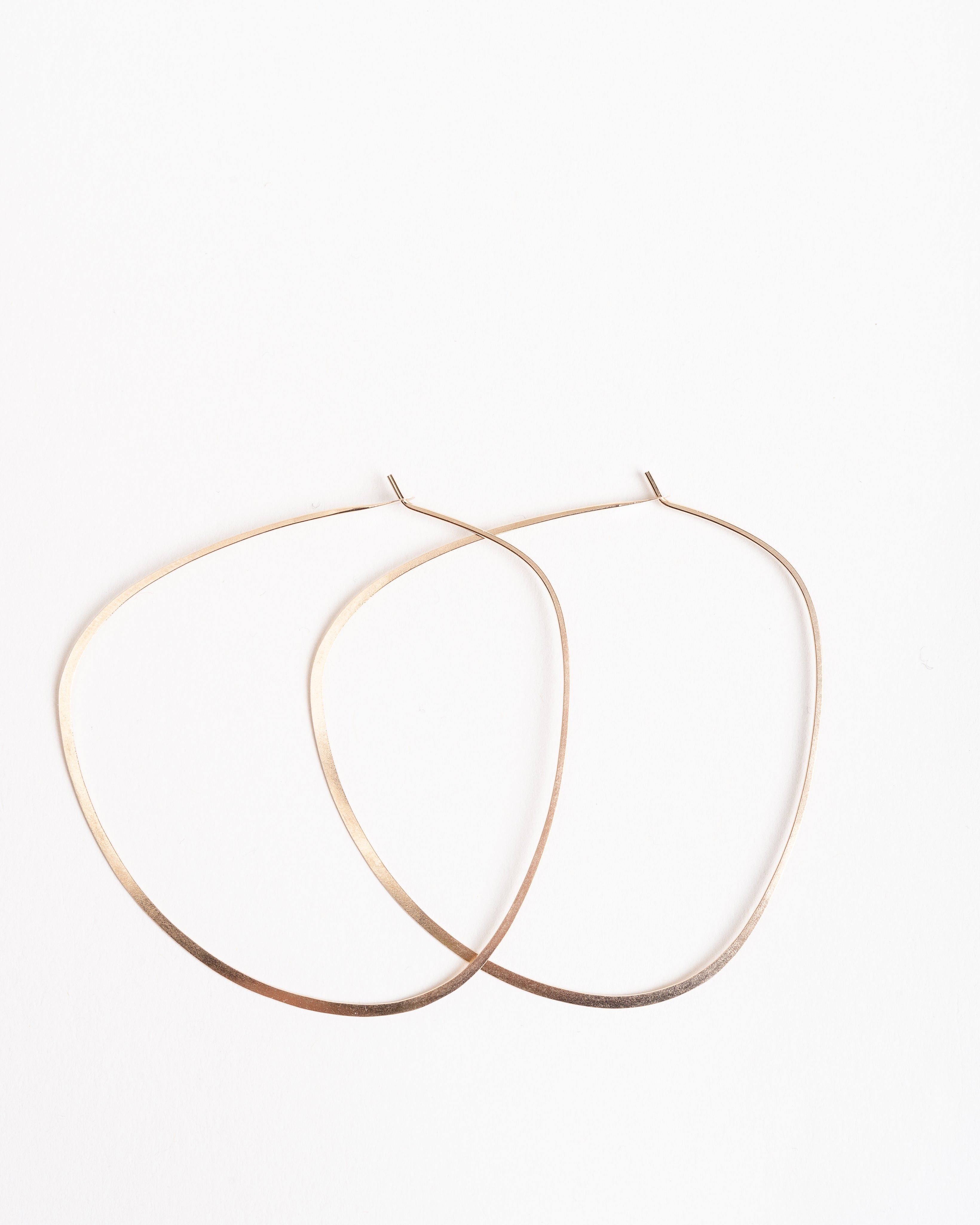 melissa joy manning, large triangle hoop - 14k gold