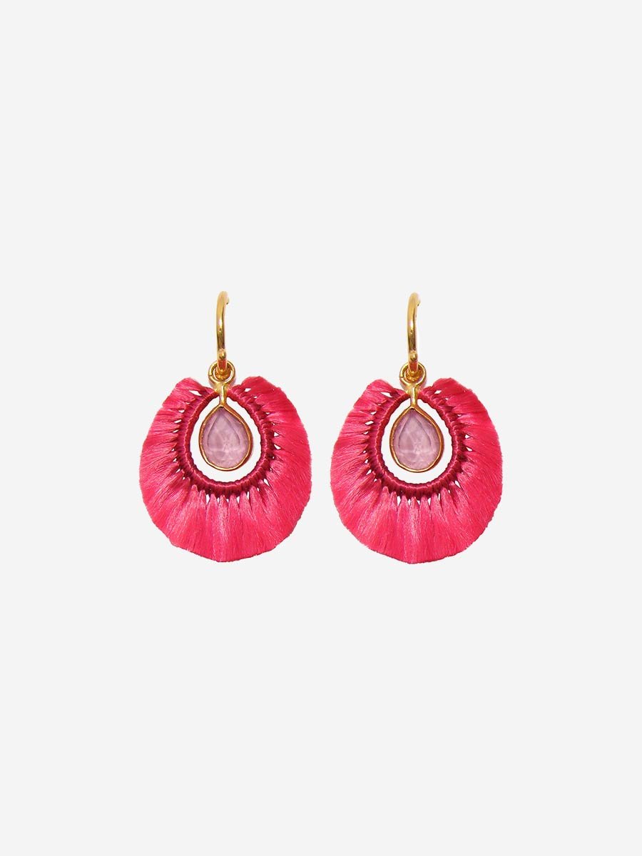 katerina makriyianni, mini light pink drop earrings