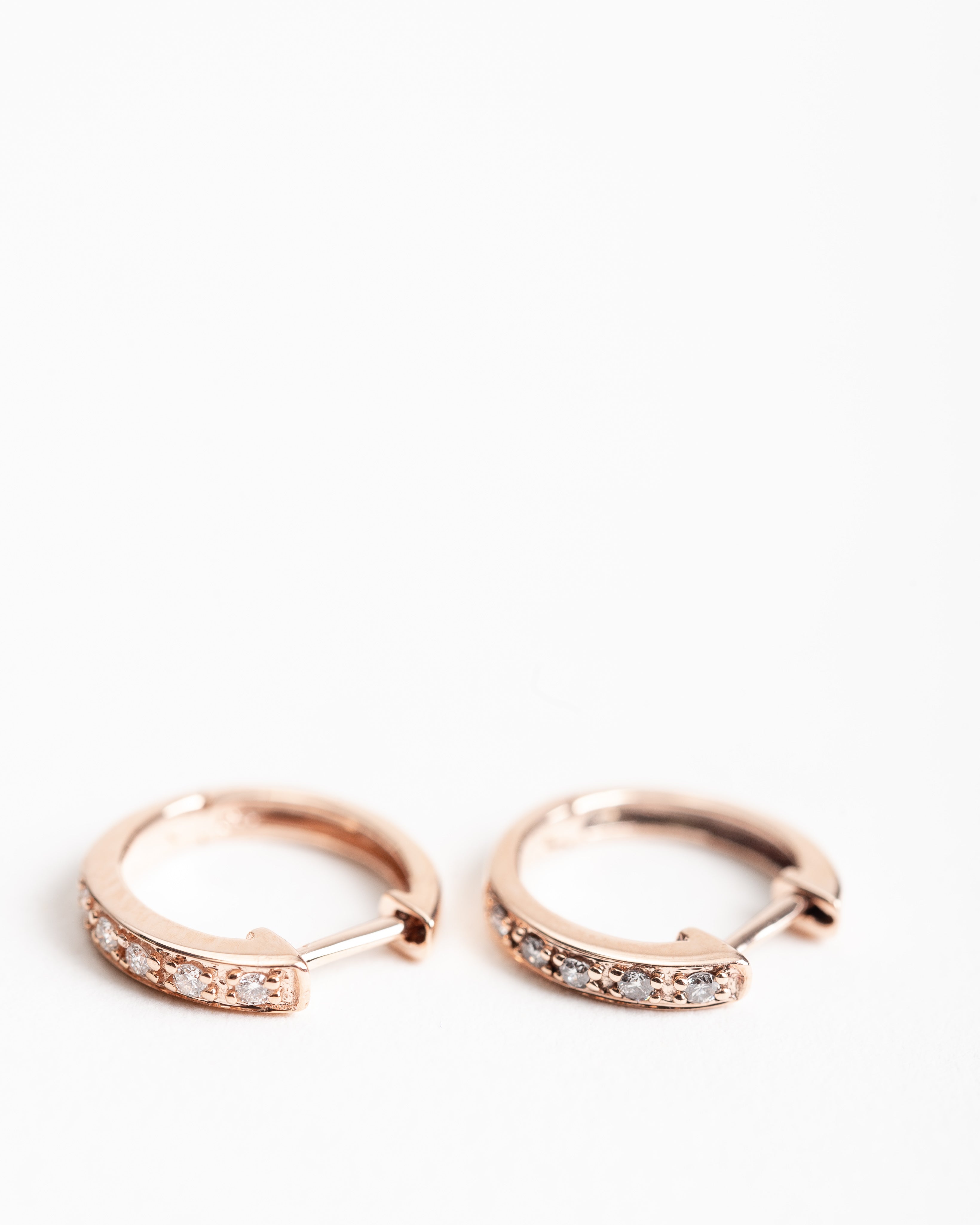 kc designs, mini rose gold hoop