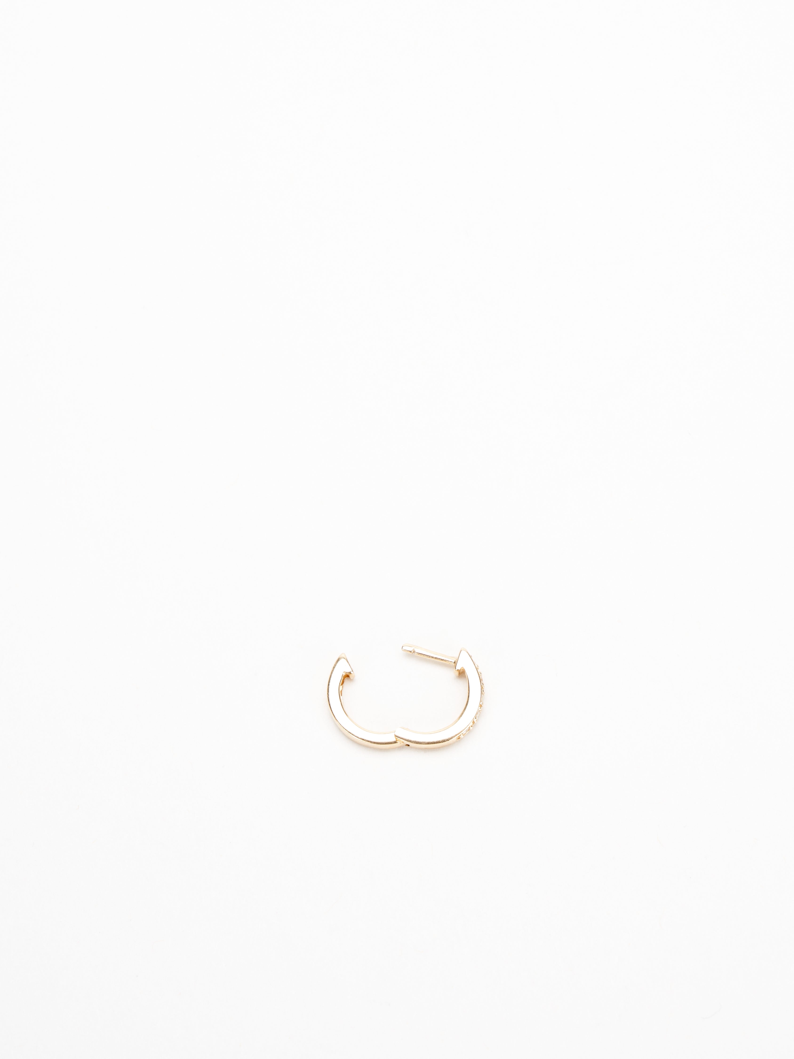 kc designs, mini yellow gold hoop single