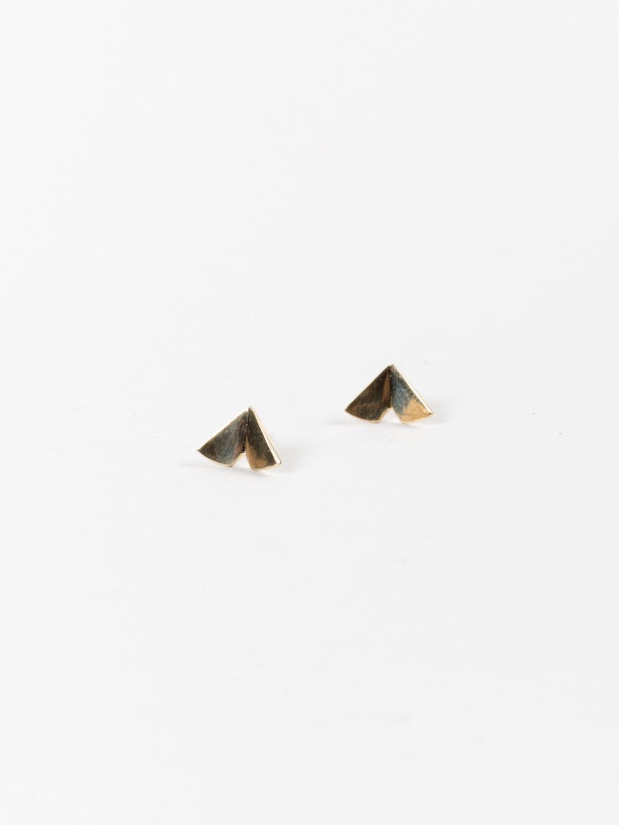 kaylin hertel, origami stud earrings - 14k