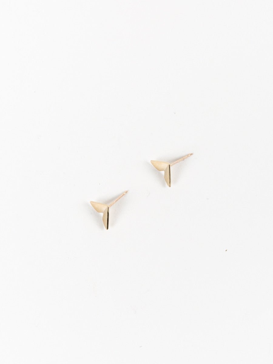 kaylin hertel, origami stud earrings - 14k