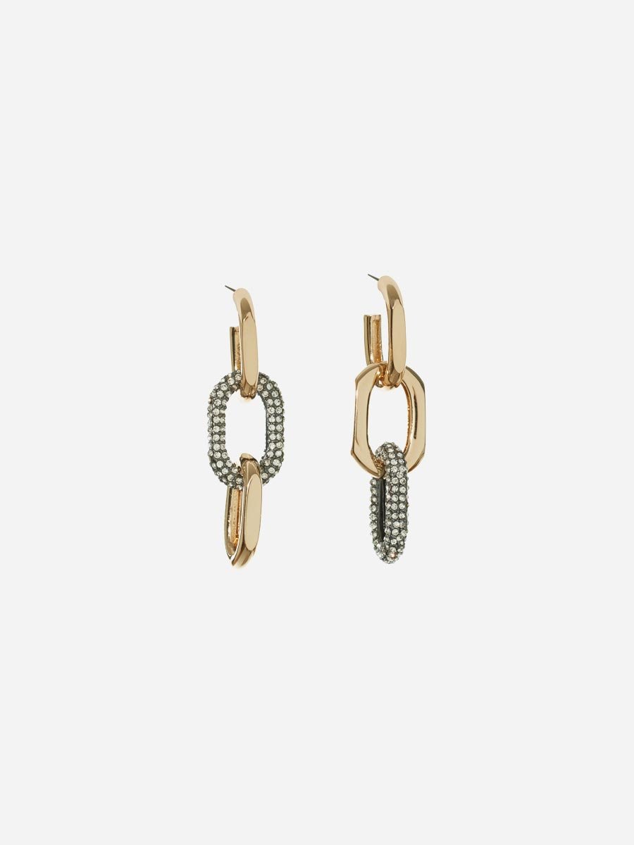 Lele Sadoughi, pave link earrings