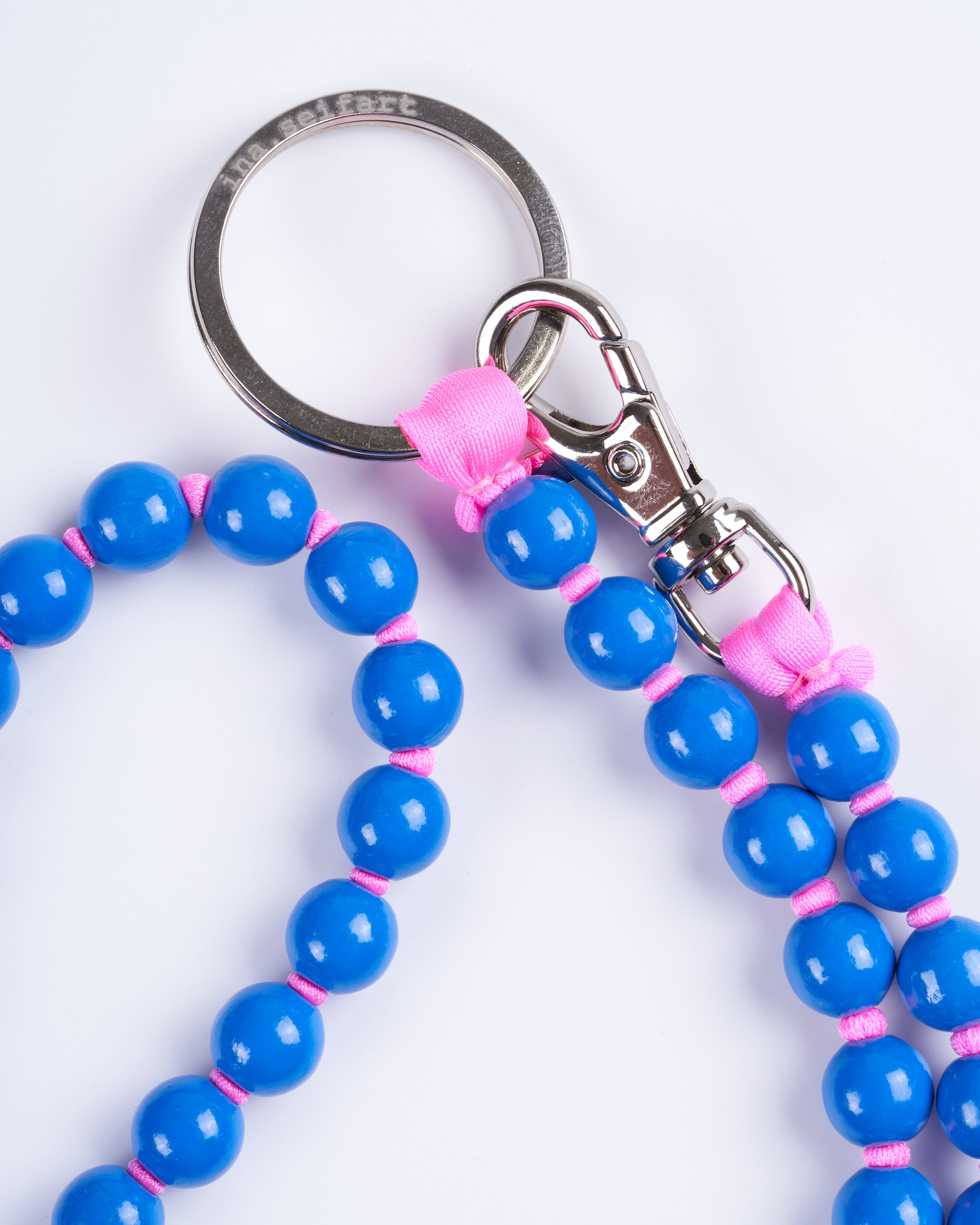 ina seifart, perlen long keyholder - blue pink