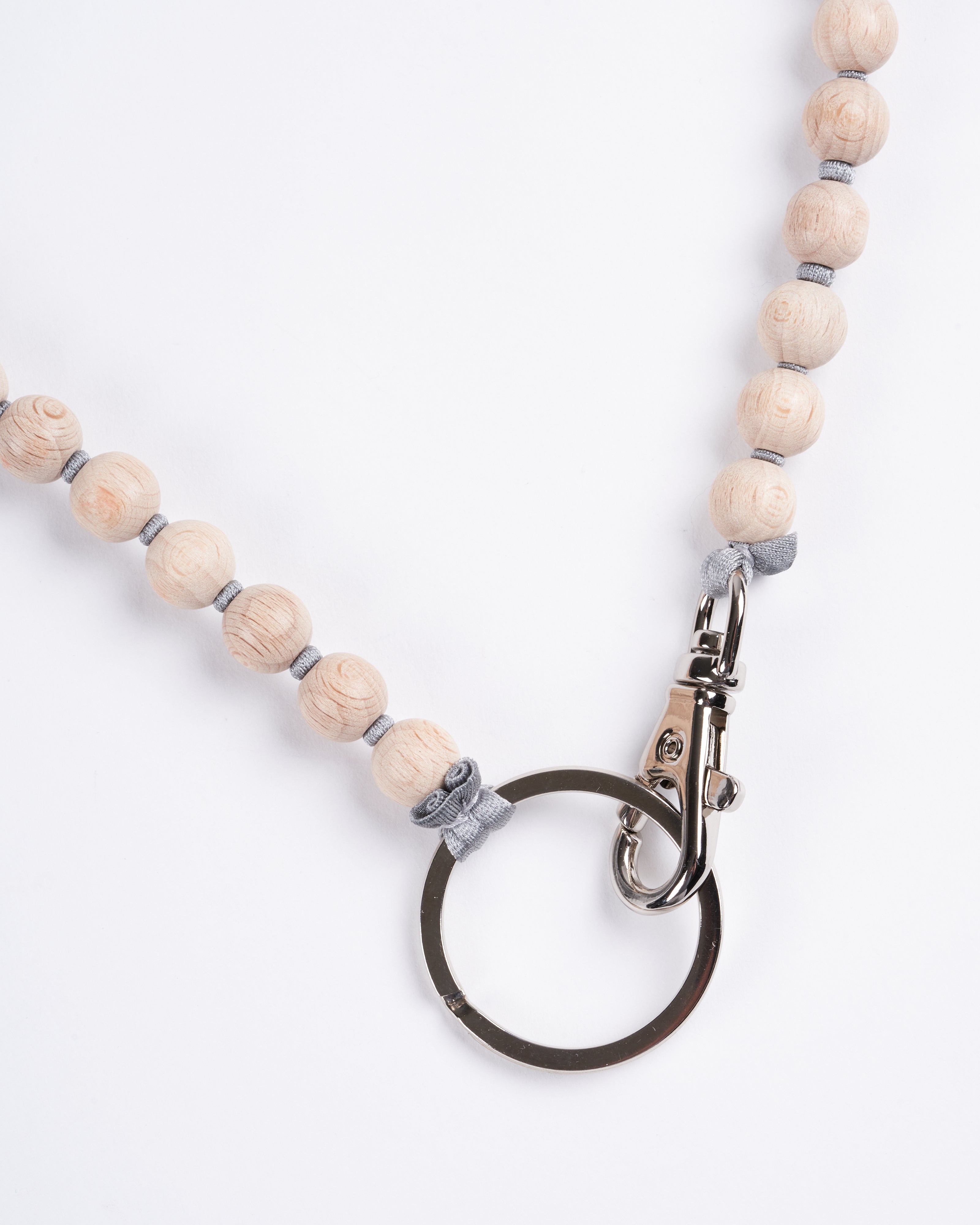 ina seifart, perlen long keyholder - natural gray