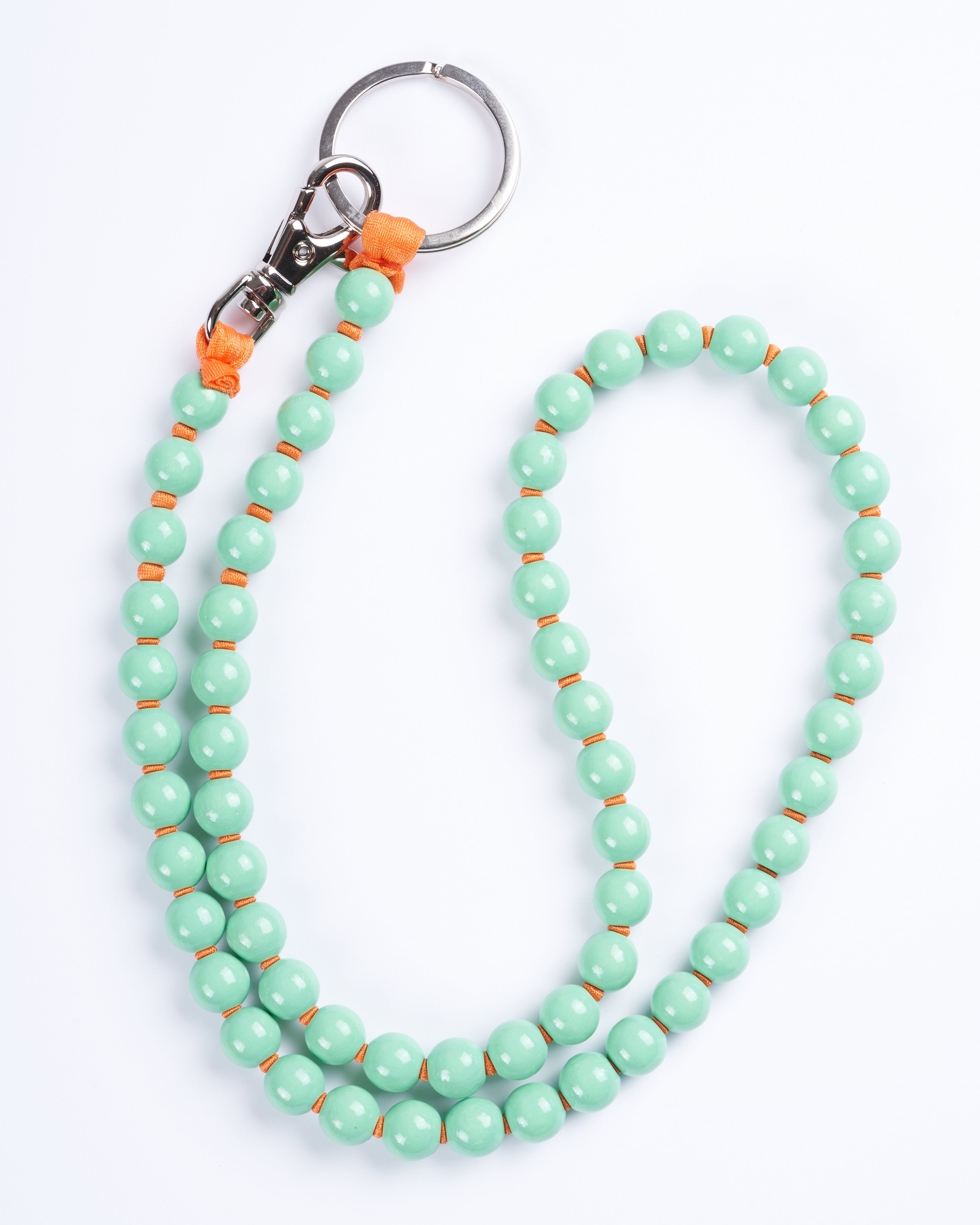 ina seifart, perlen long keyholder - pastel green orange