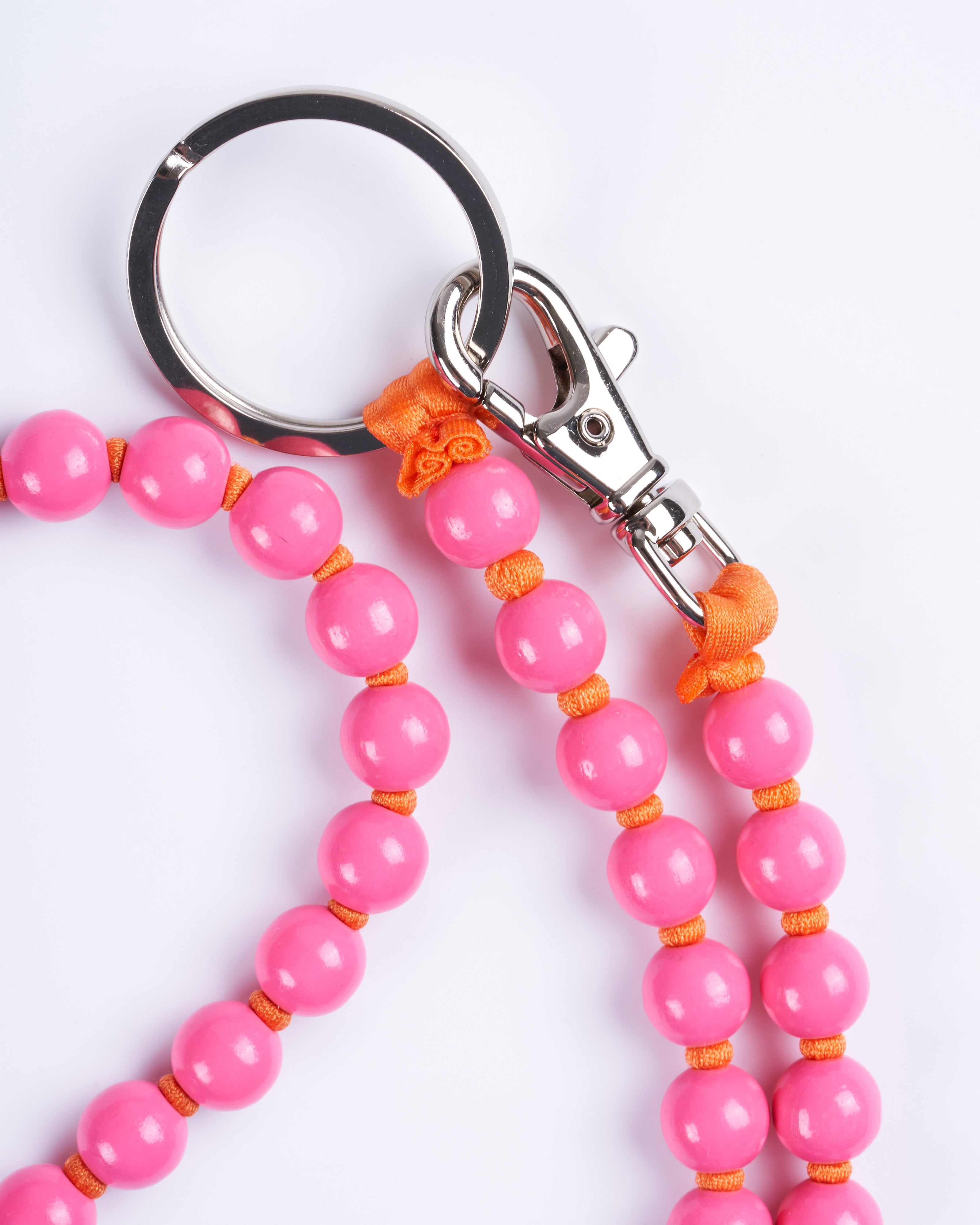 ina seifart, perlen long keyholder - pink orange