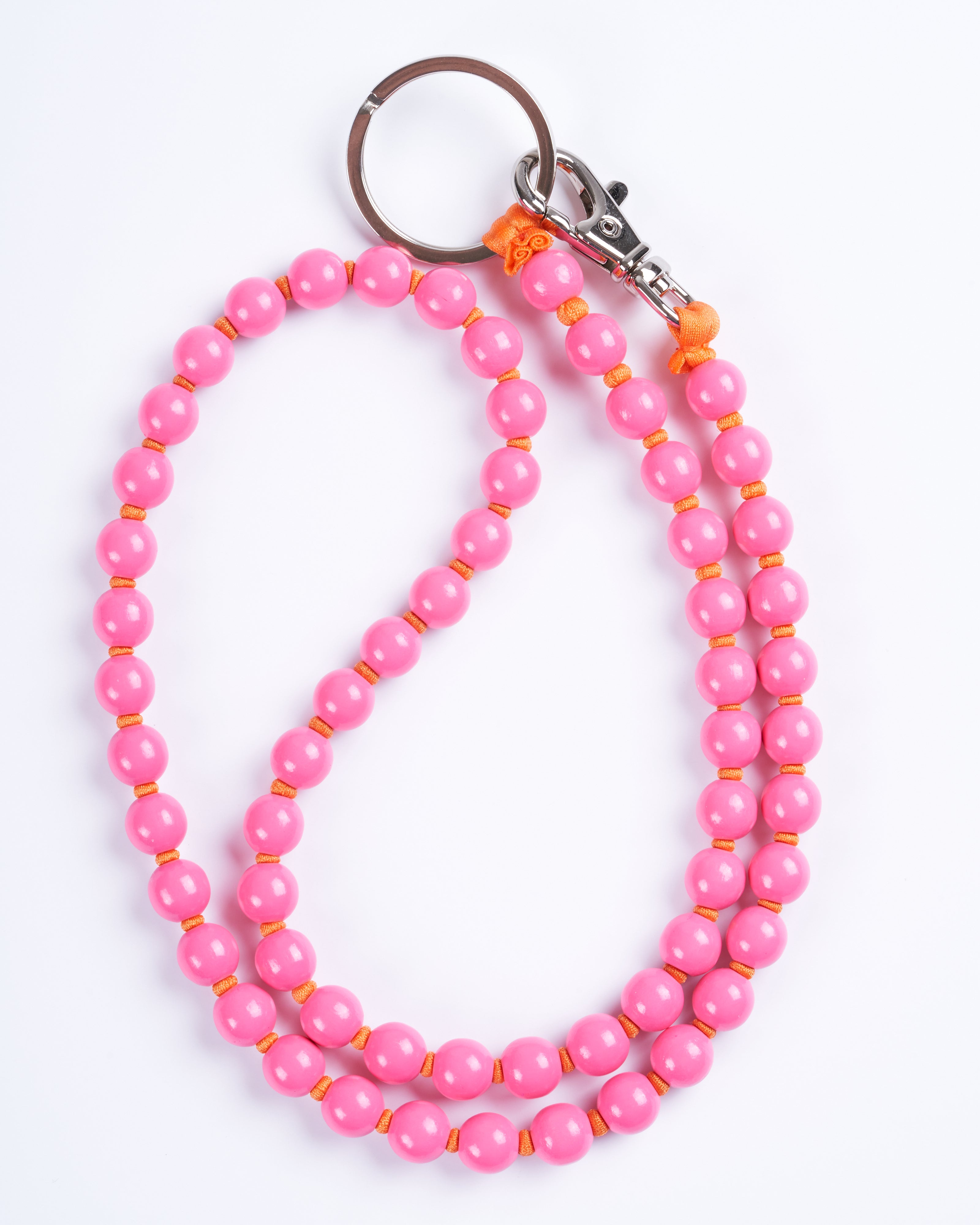 ina seifart, perlen long keyholder - pink orange