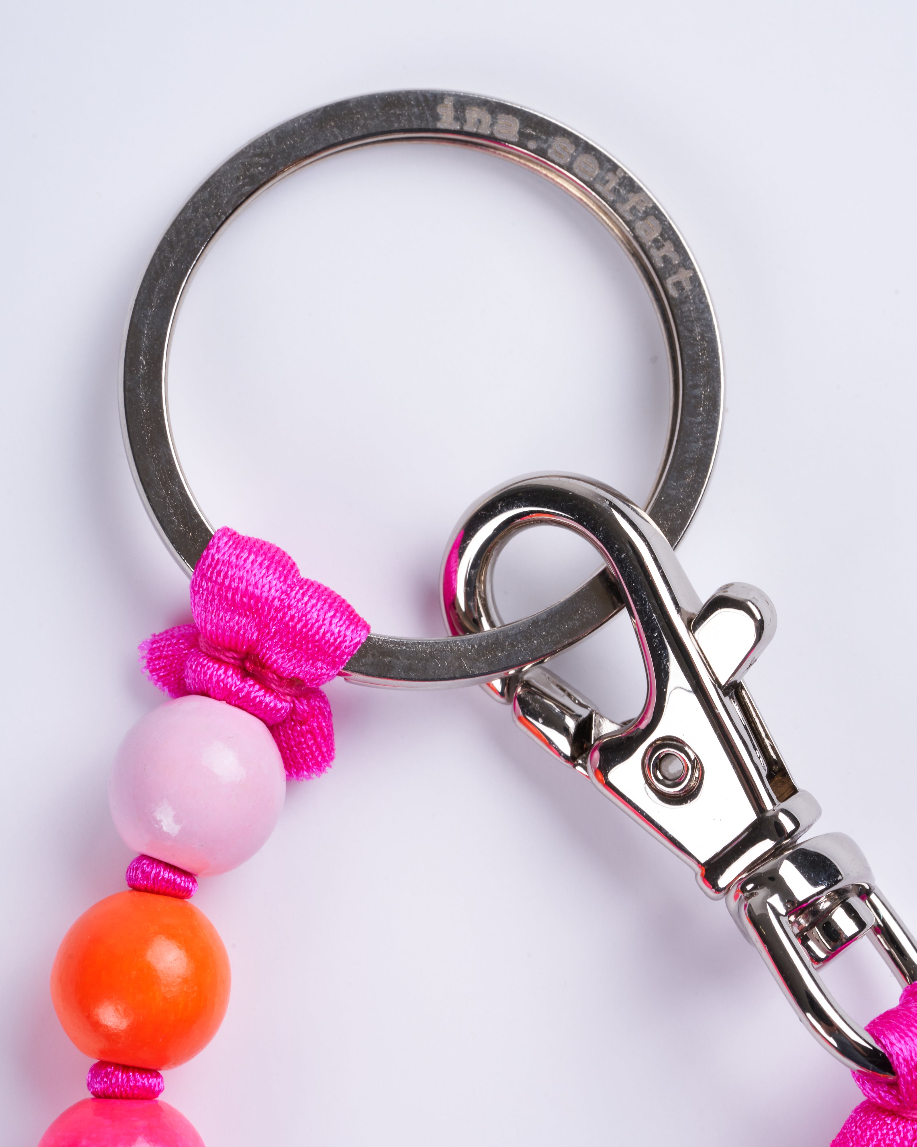 ina seifart, perlen short key holder - pink mix