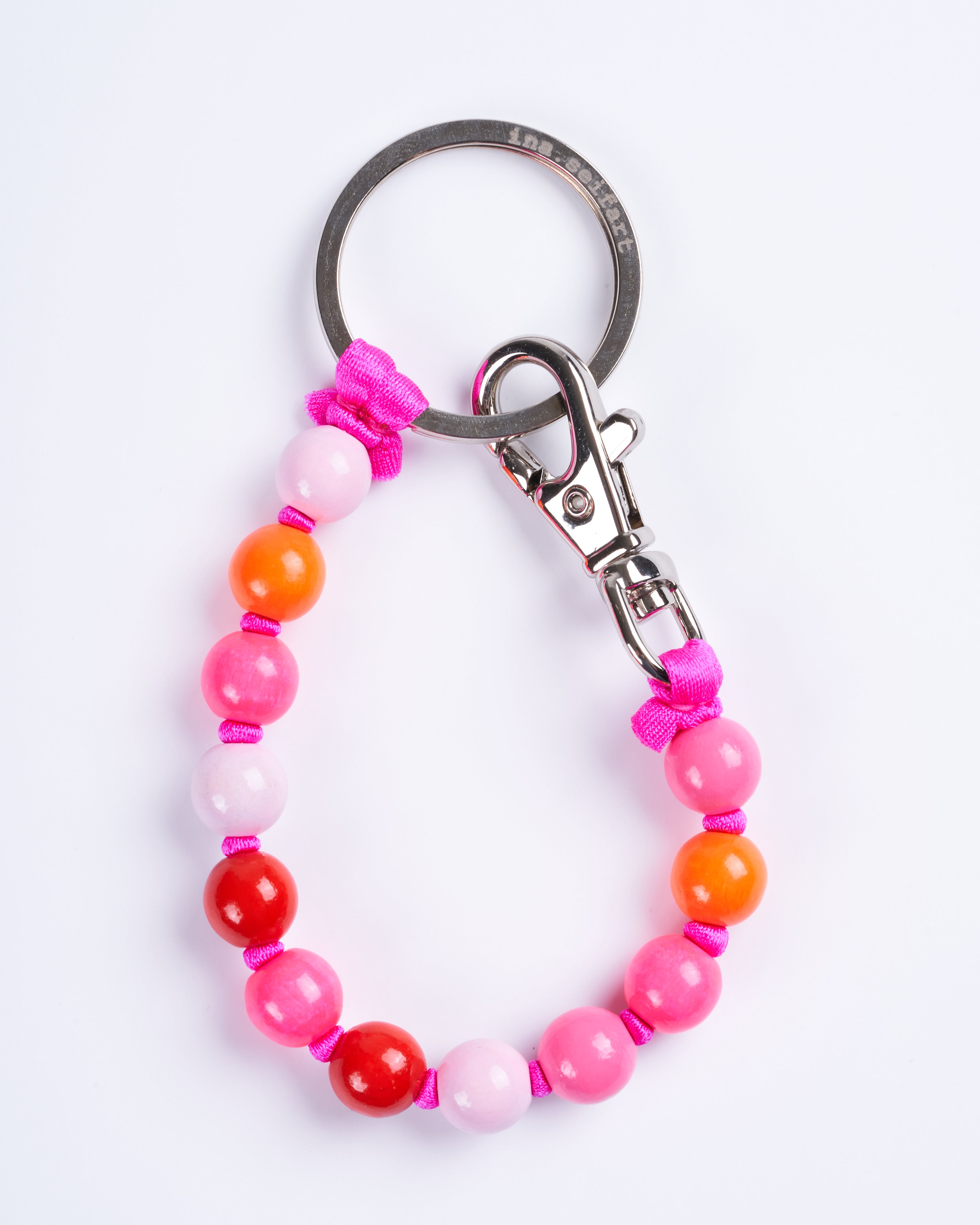 ina seifart, perlen short key holder - pink mix