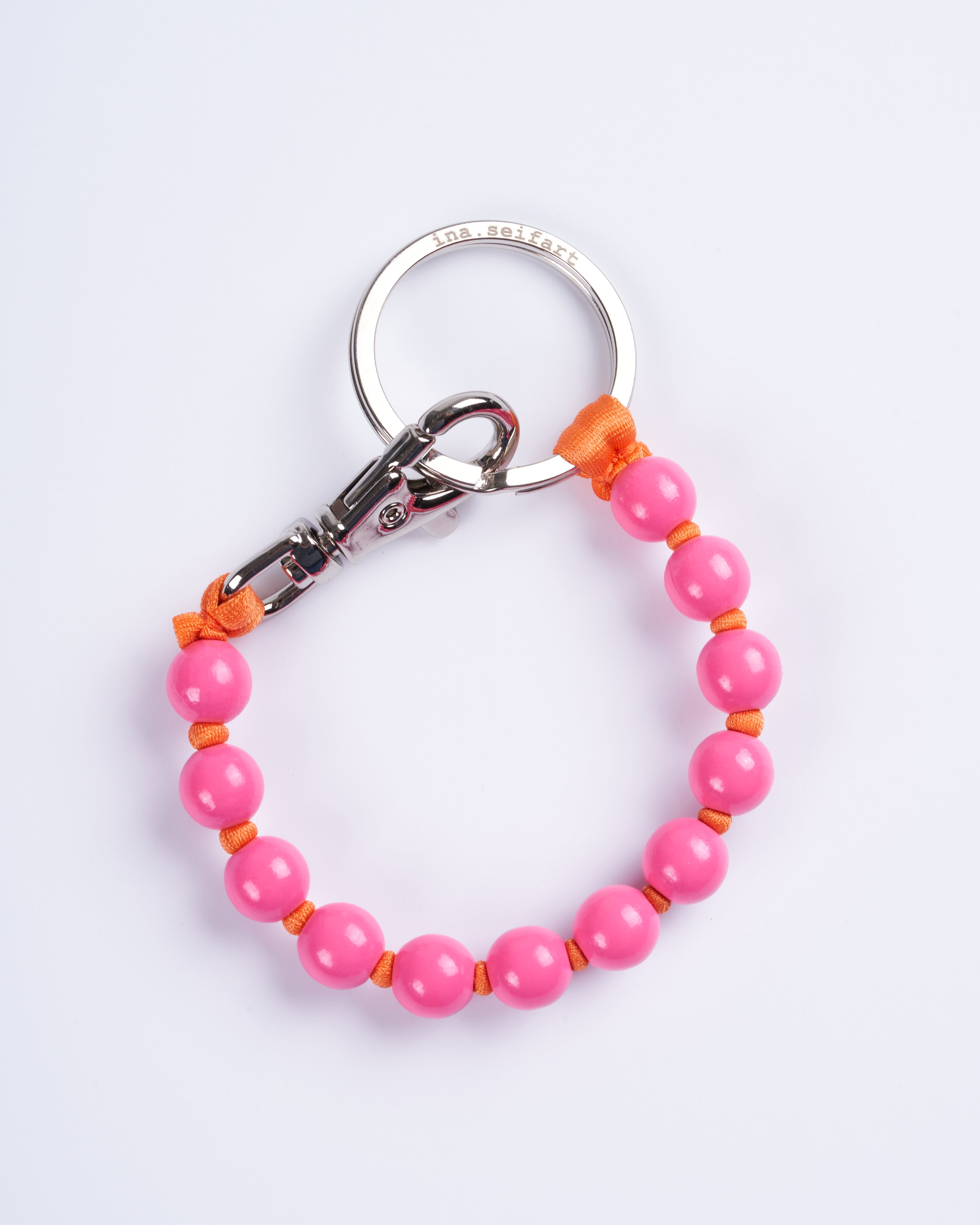 ina seifart, perlen short keyholder - pink orange