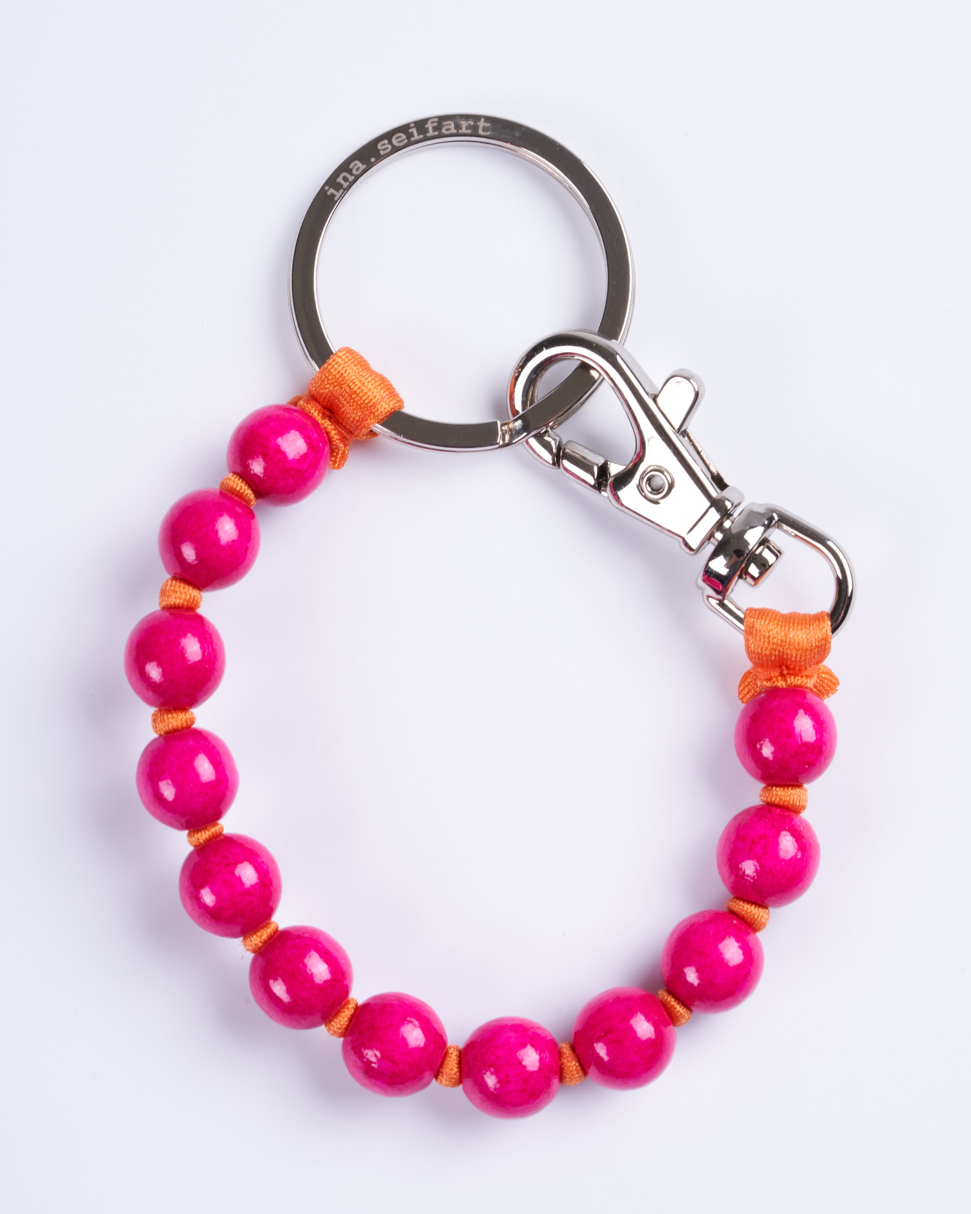 ina seifart, perlen short keyholder - rose orange