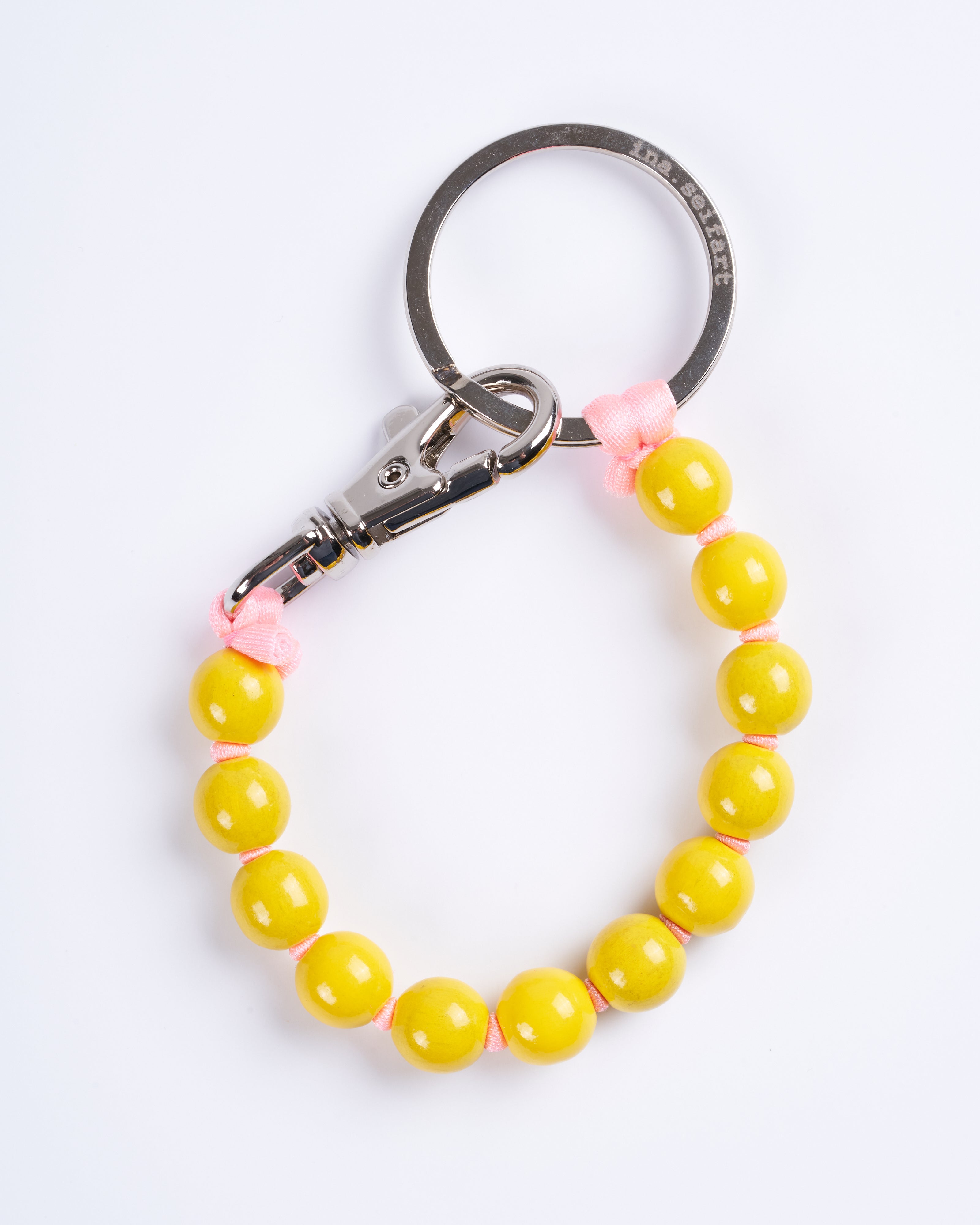 ina seifart, perlen short keyholder - yellow rose