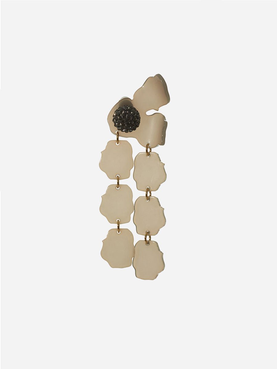 Lele Sadoughi, petal earrings - charcoal