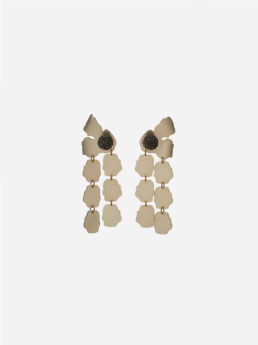 Lele Sadoughi, petal earrings - charcoal