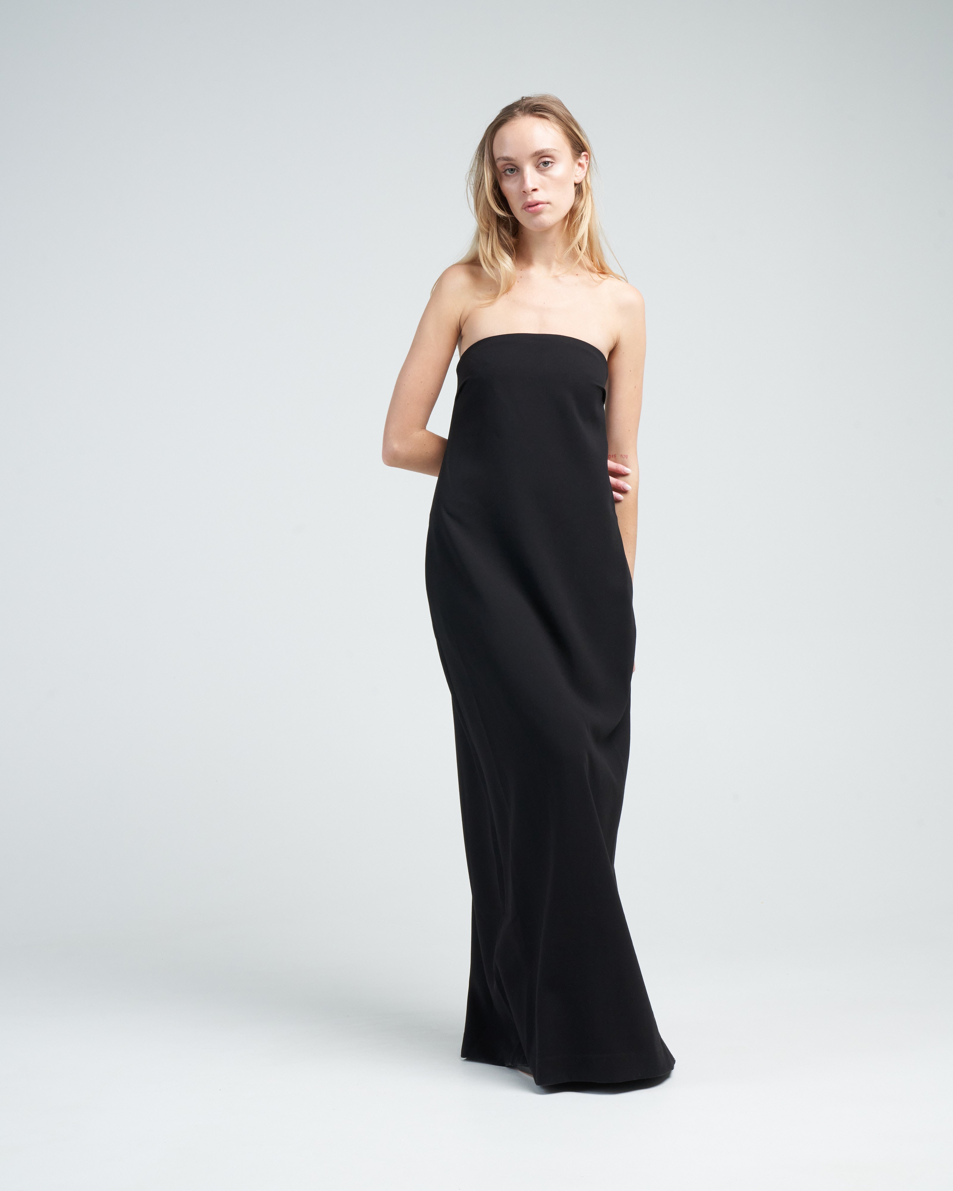 kallmeyer, petra strapless gown - black