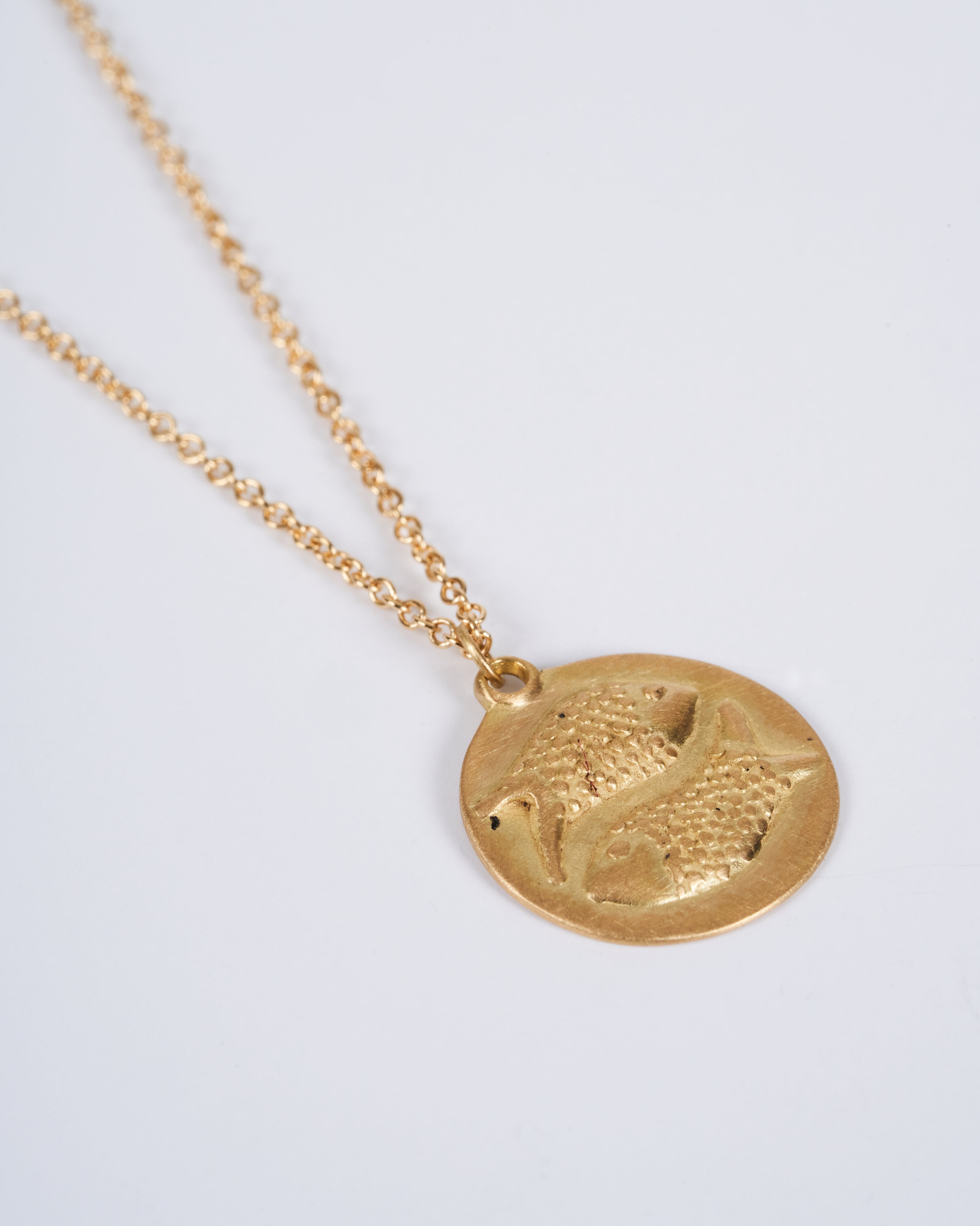 marian maurer, pisces disc necklace - yellow gold