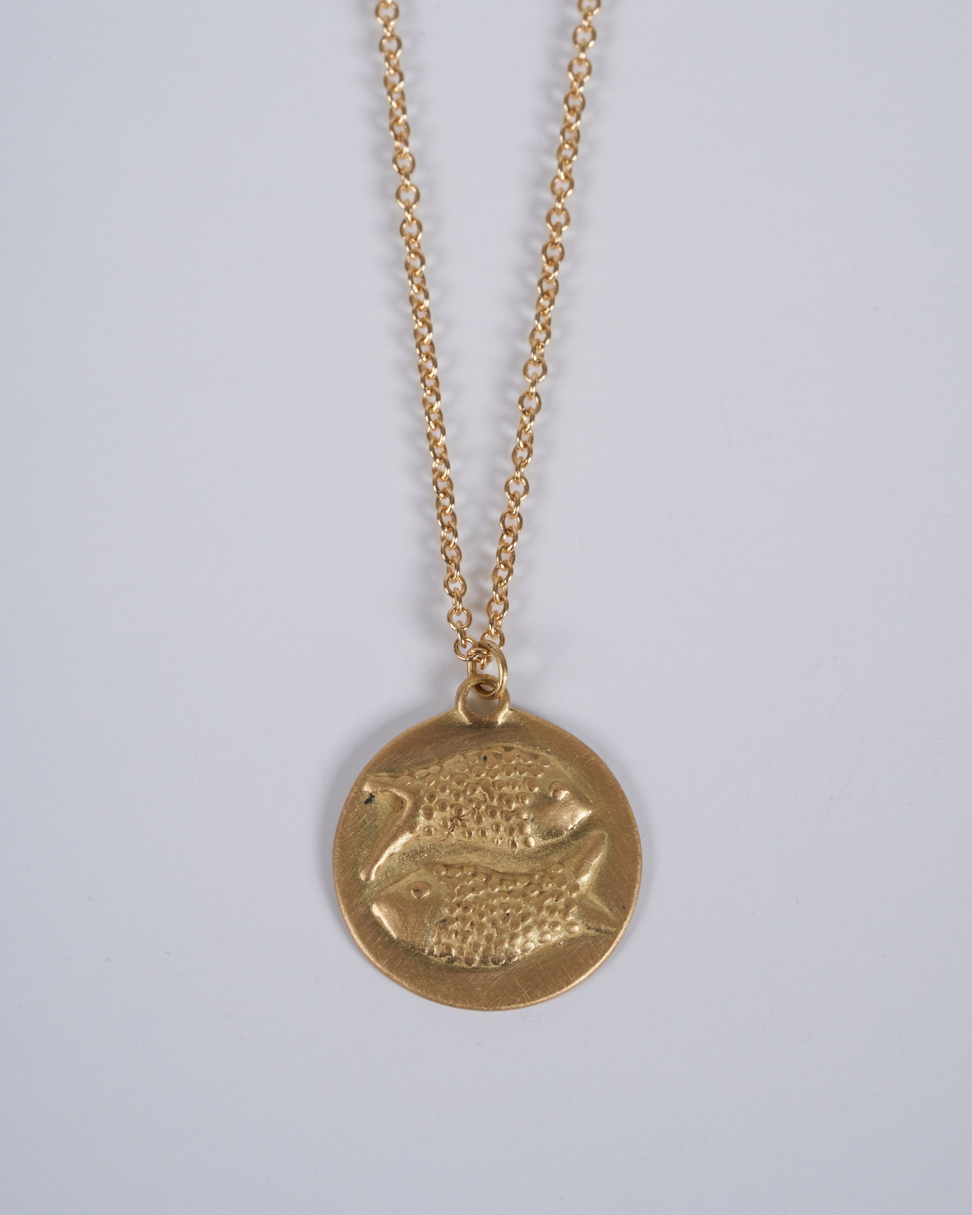 marian maurer, pisces disc necklace - yellow gold