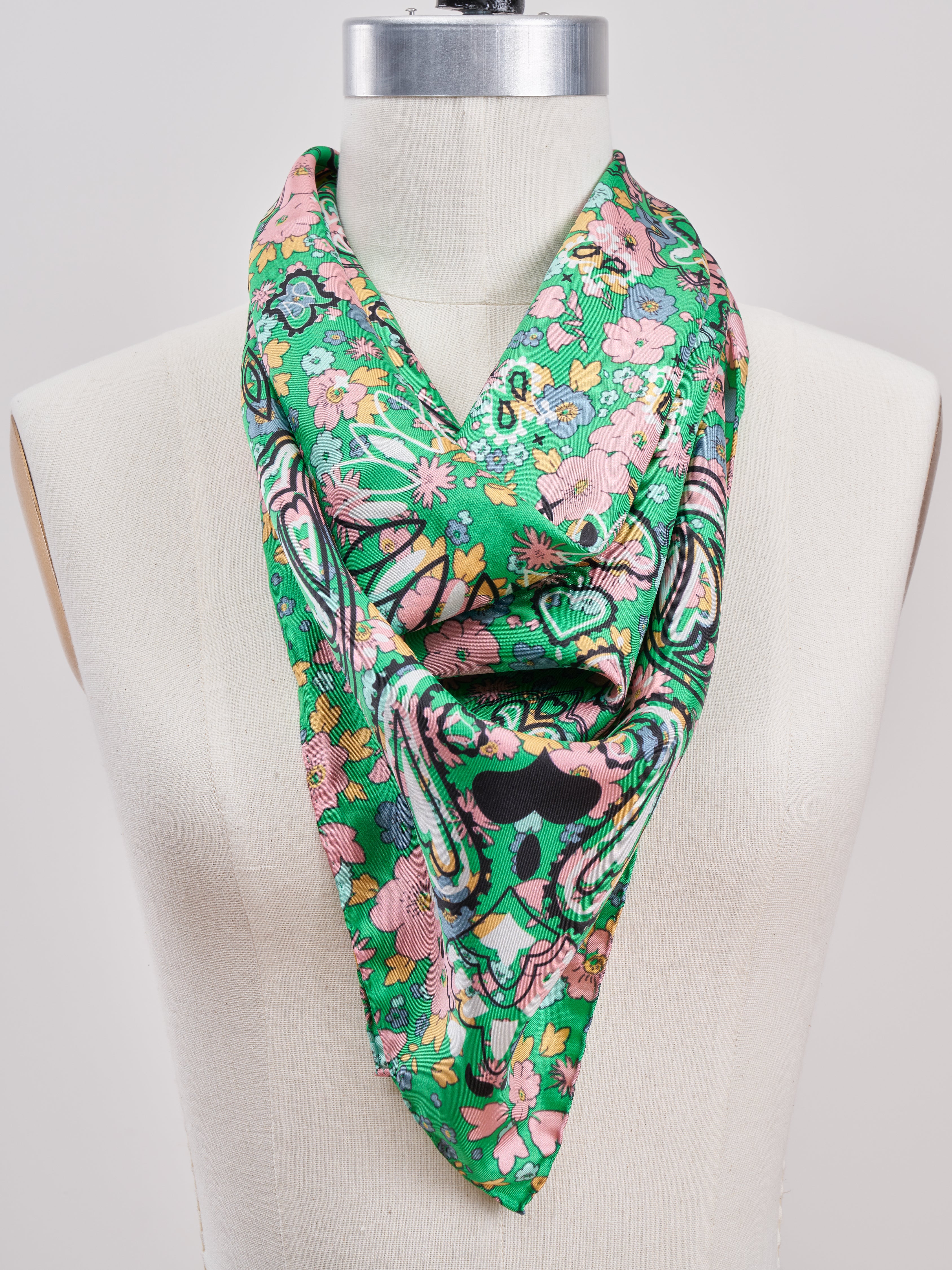 jane carr, pixie petit foulard scarf - pea