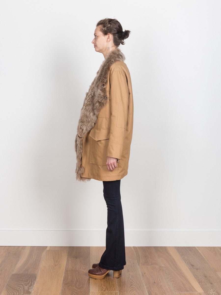 liven, shearling anorak