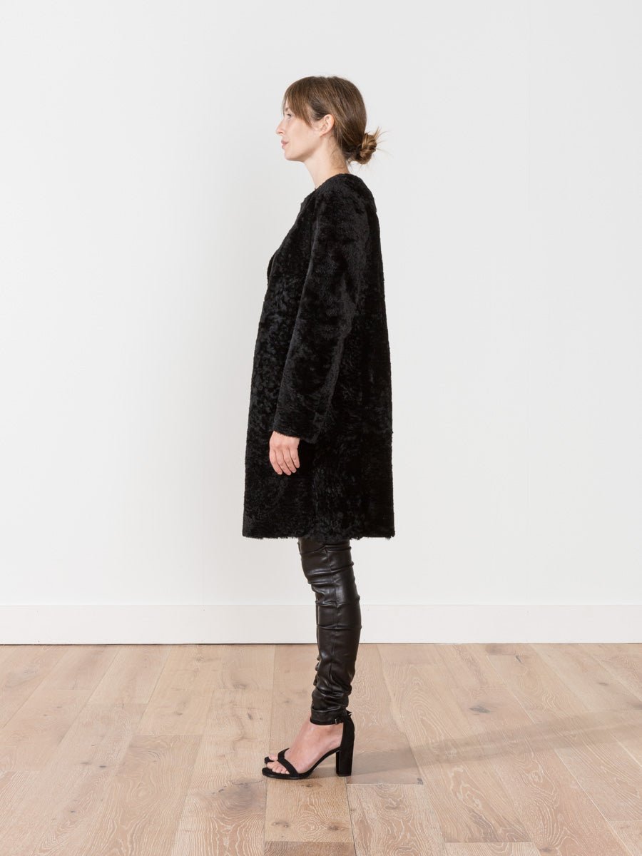 liven, shearling coat