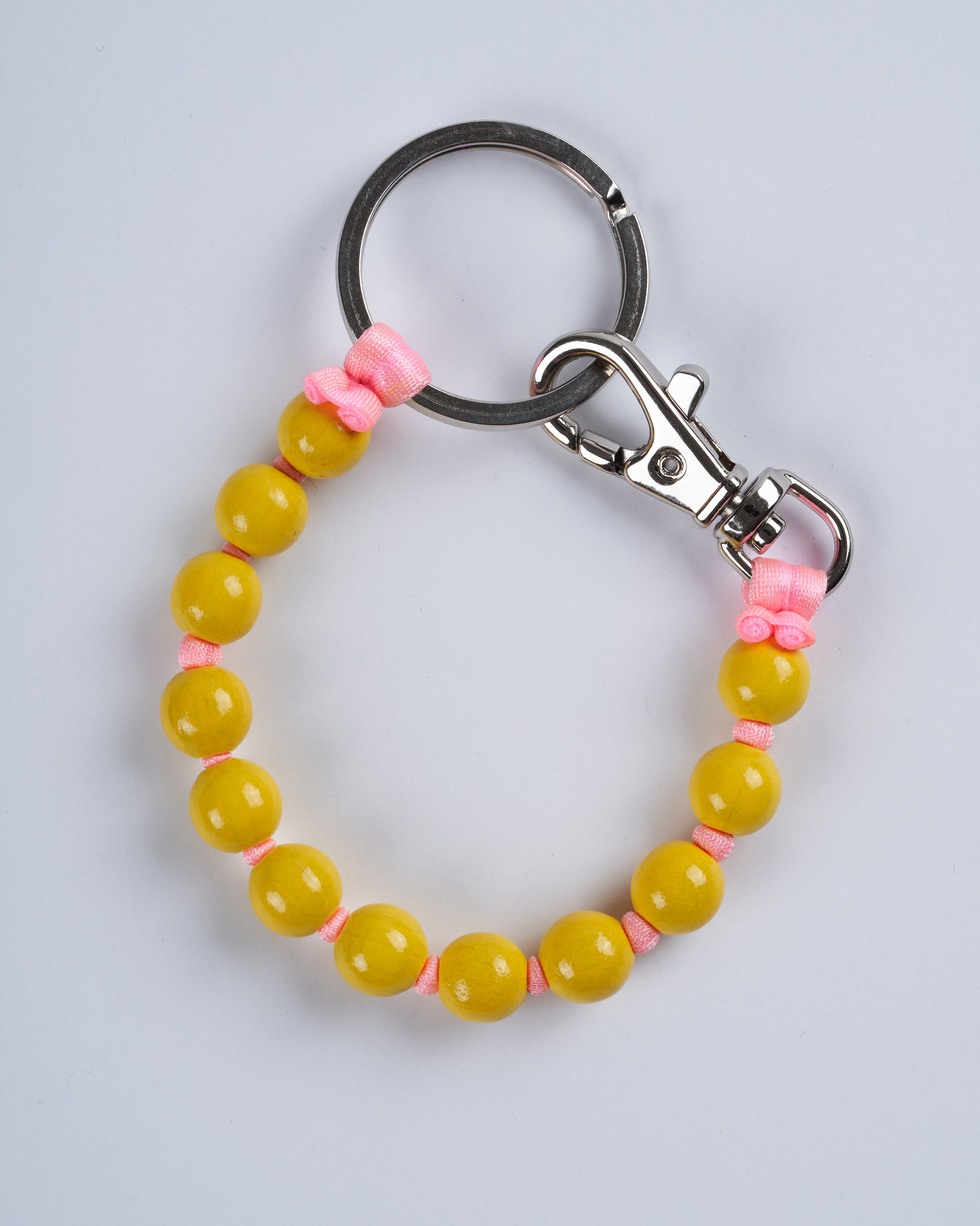 ina seifart, short key holder - yellow - rose