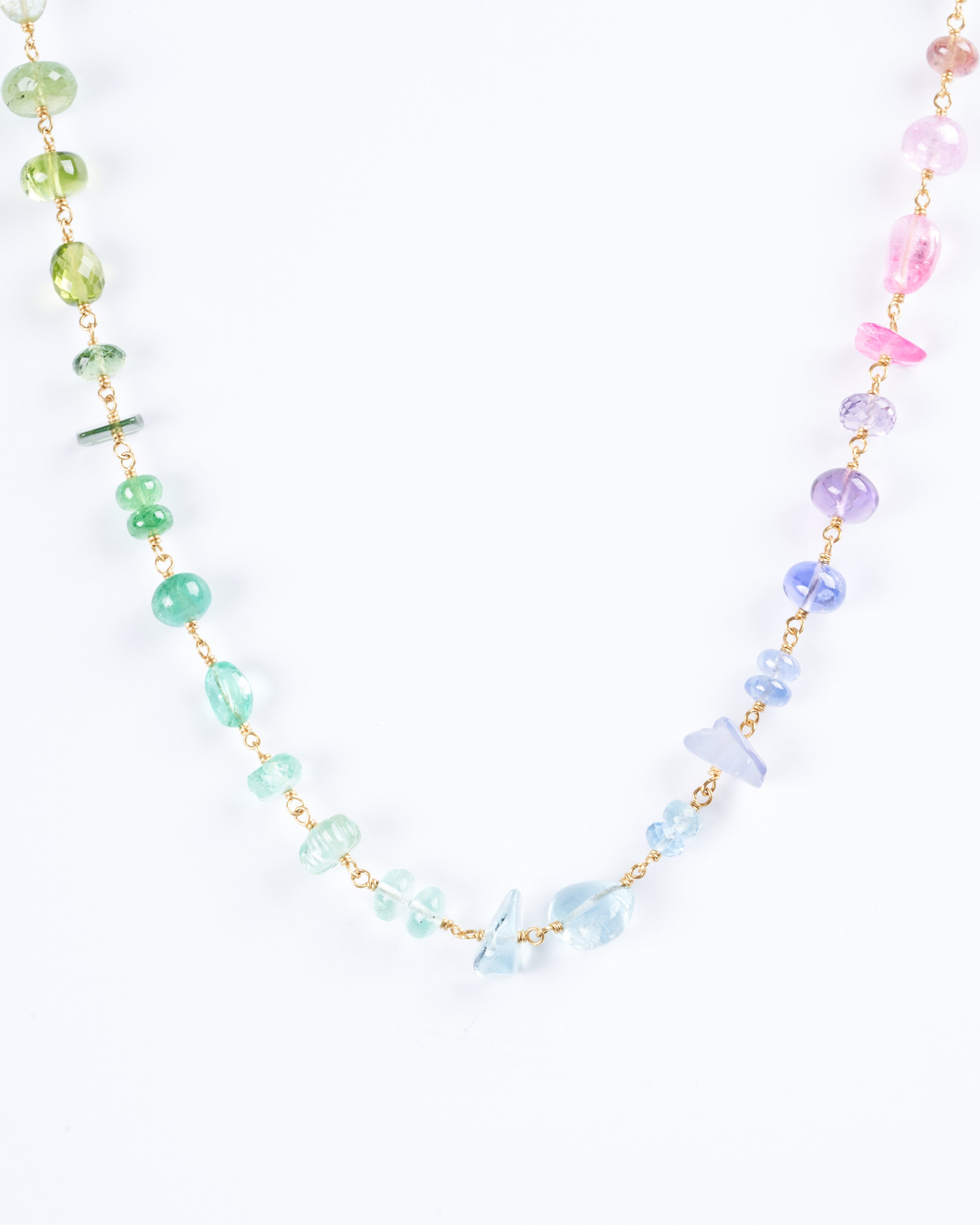 mallary marks, spun sugar multi-stone necklace - rainbow